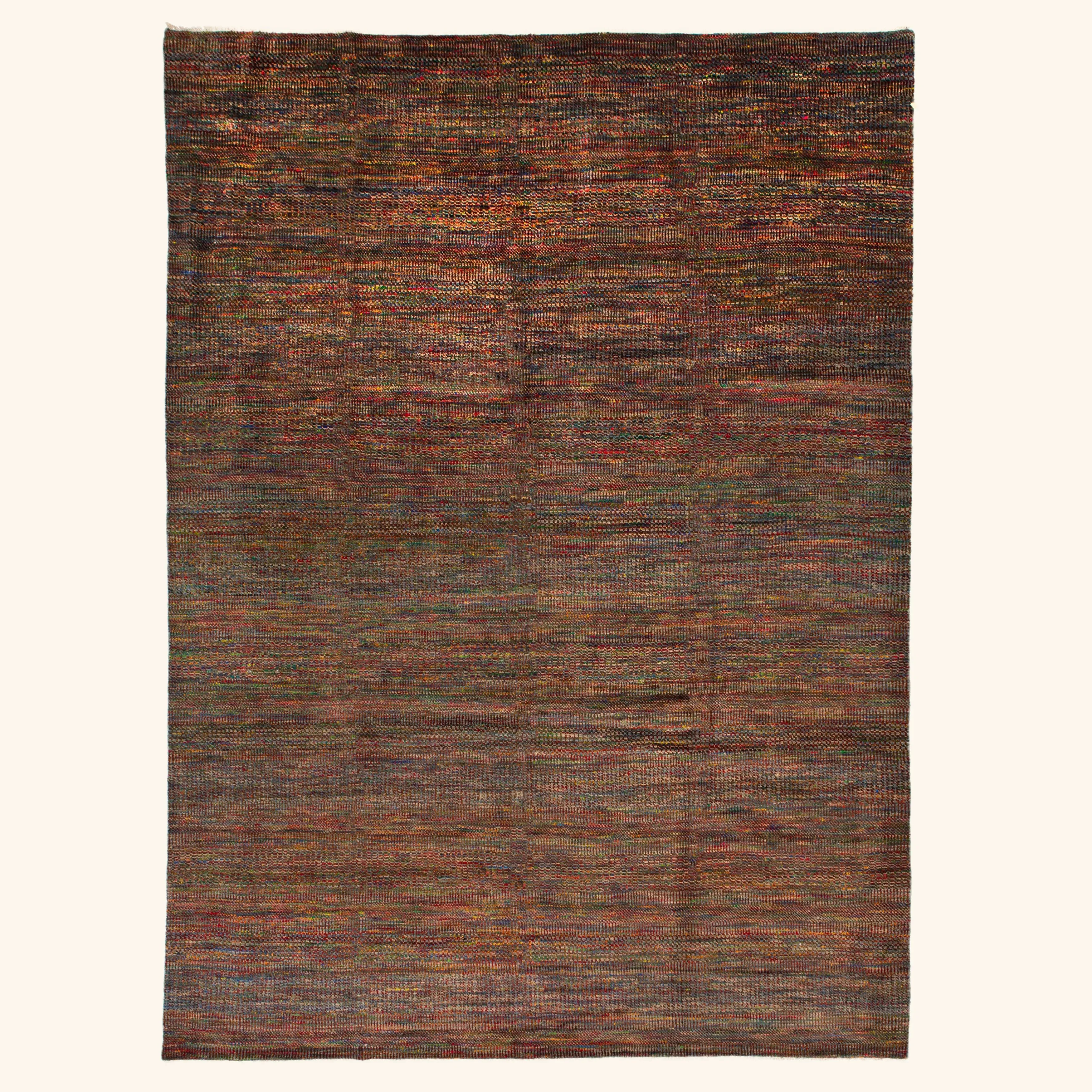 Rust Modern Wool Blend Rug - 9'3" x 11'10"