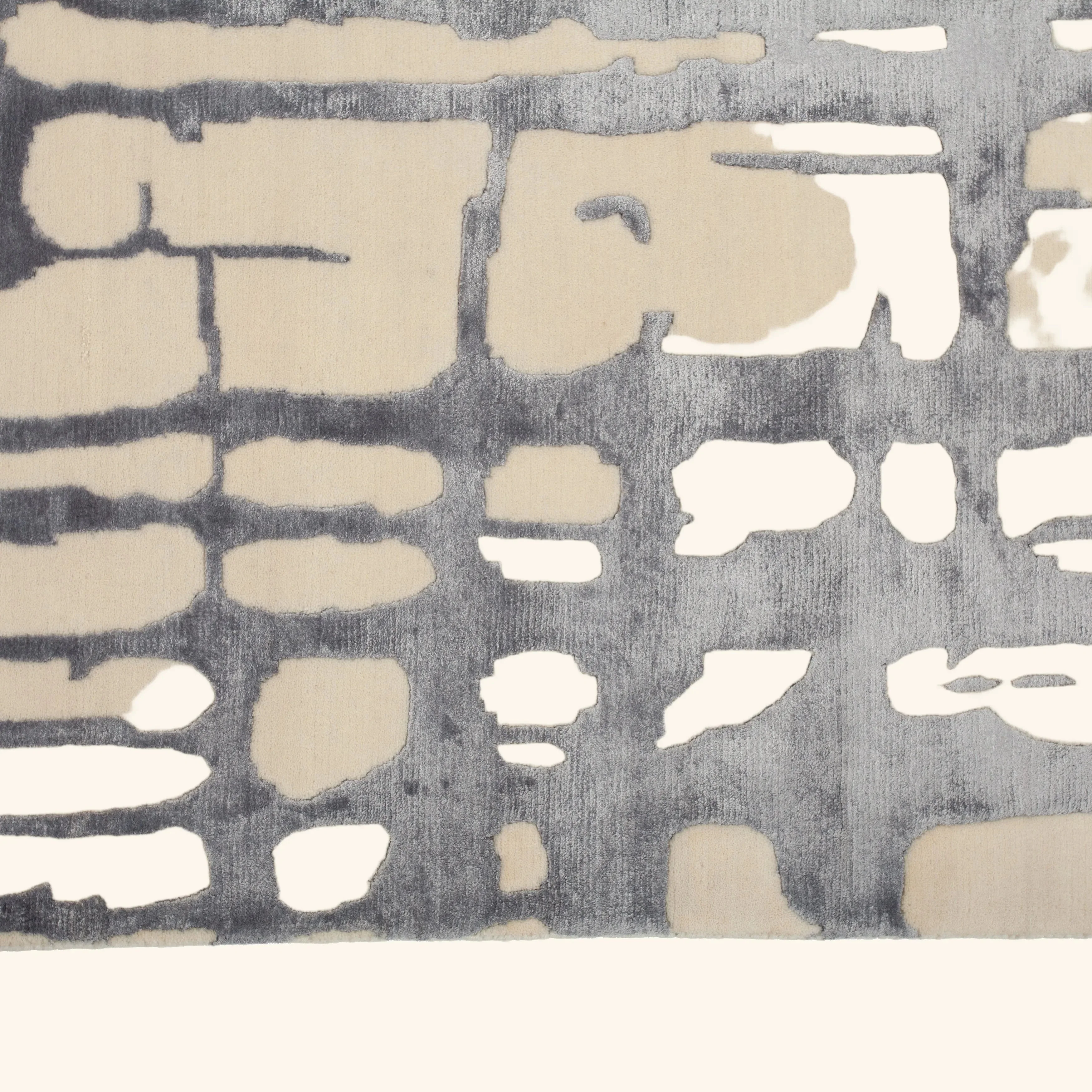 Natural & Silver Modern Wool Blend Rug - 8'3" x 10'4" - Image 6