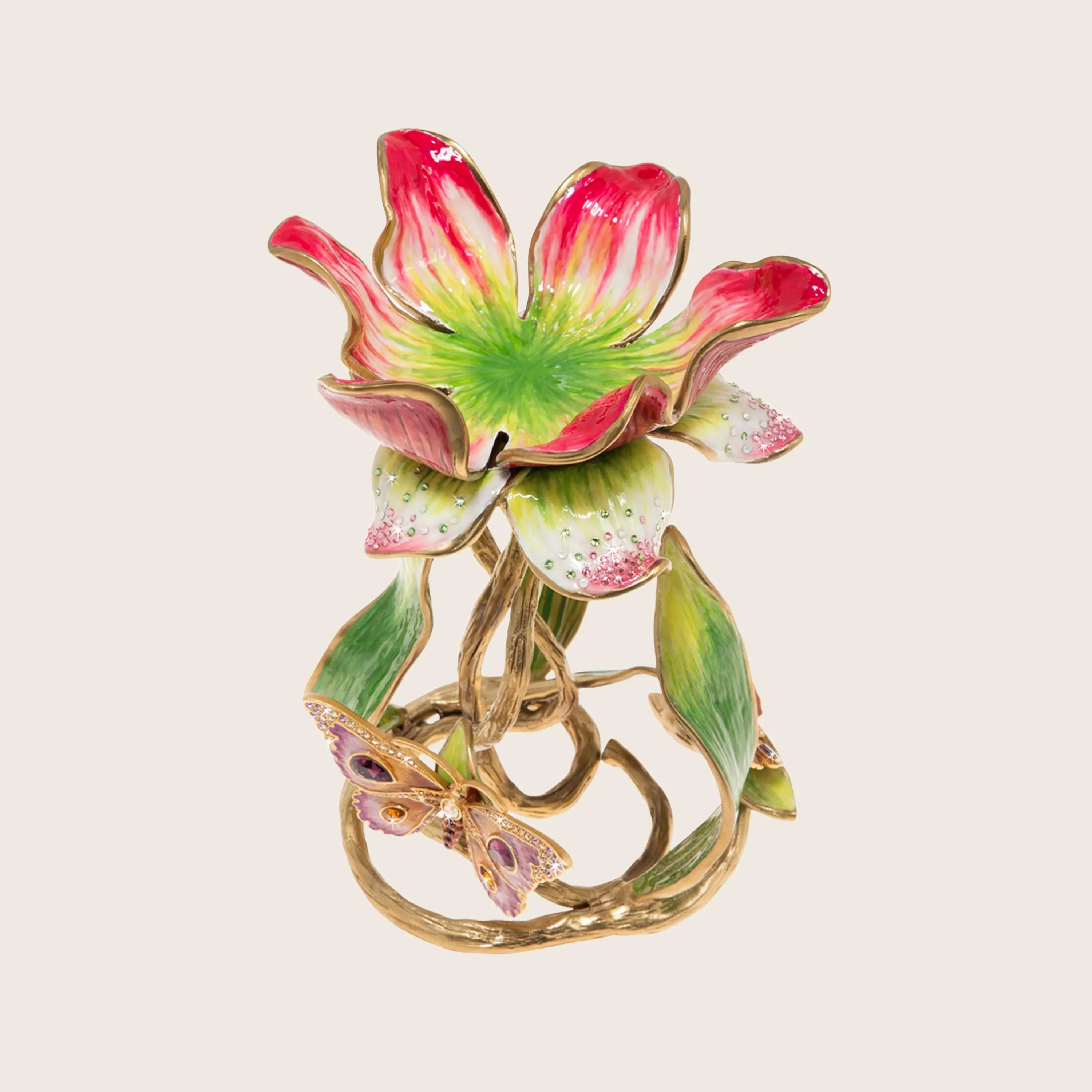 Meredith Floral Pillar Candle Holder