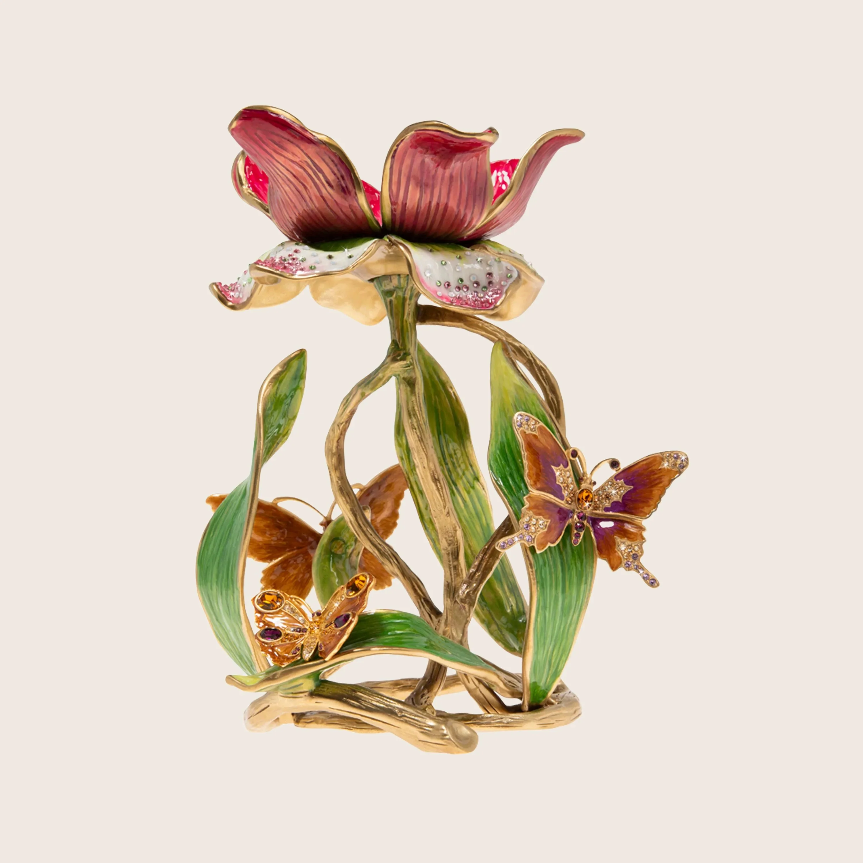 Meredith Floral Pillar Candle Holder - Image 4