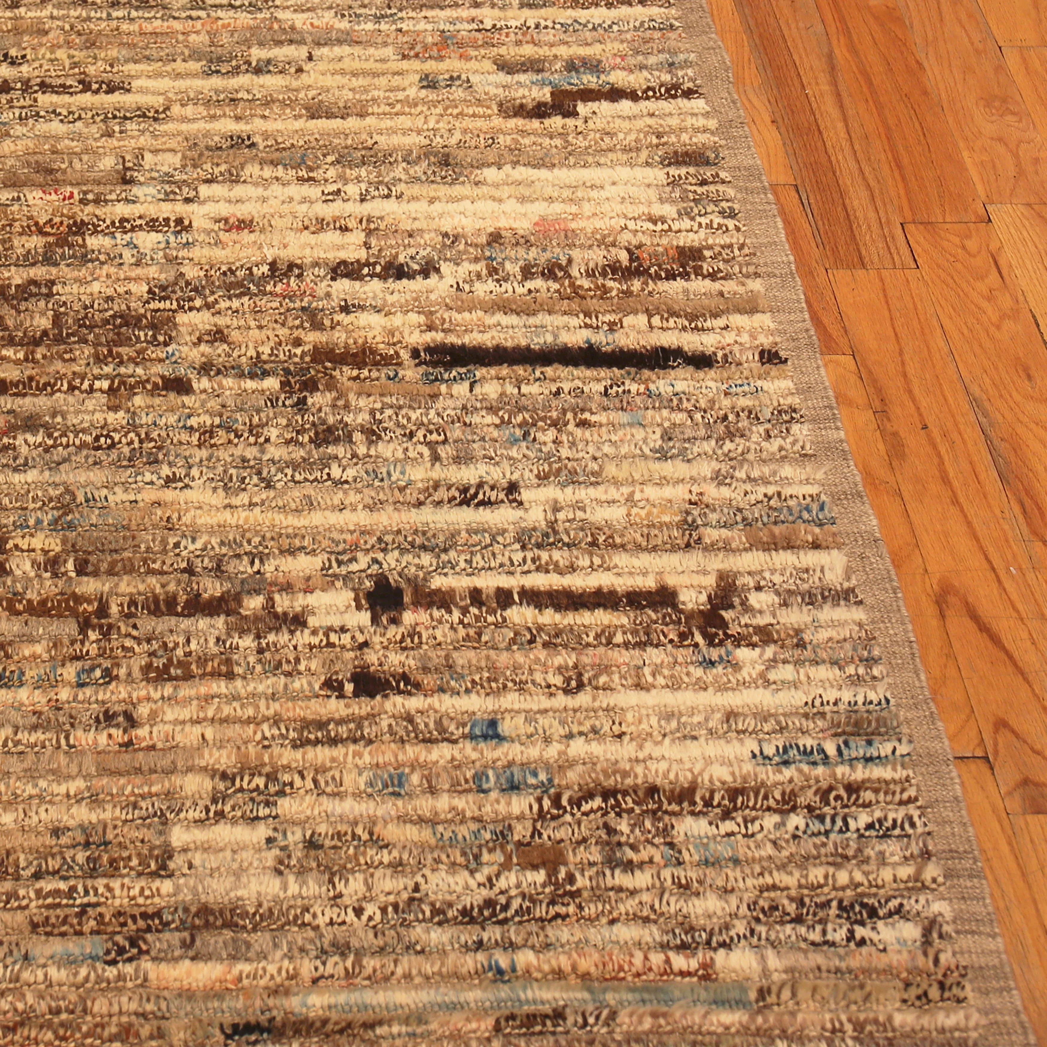 Multicolored Zameen Modern Wool Runner - 3'6" x 12'11" - Image 2