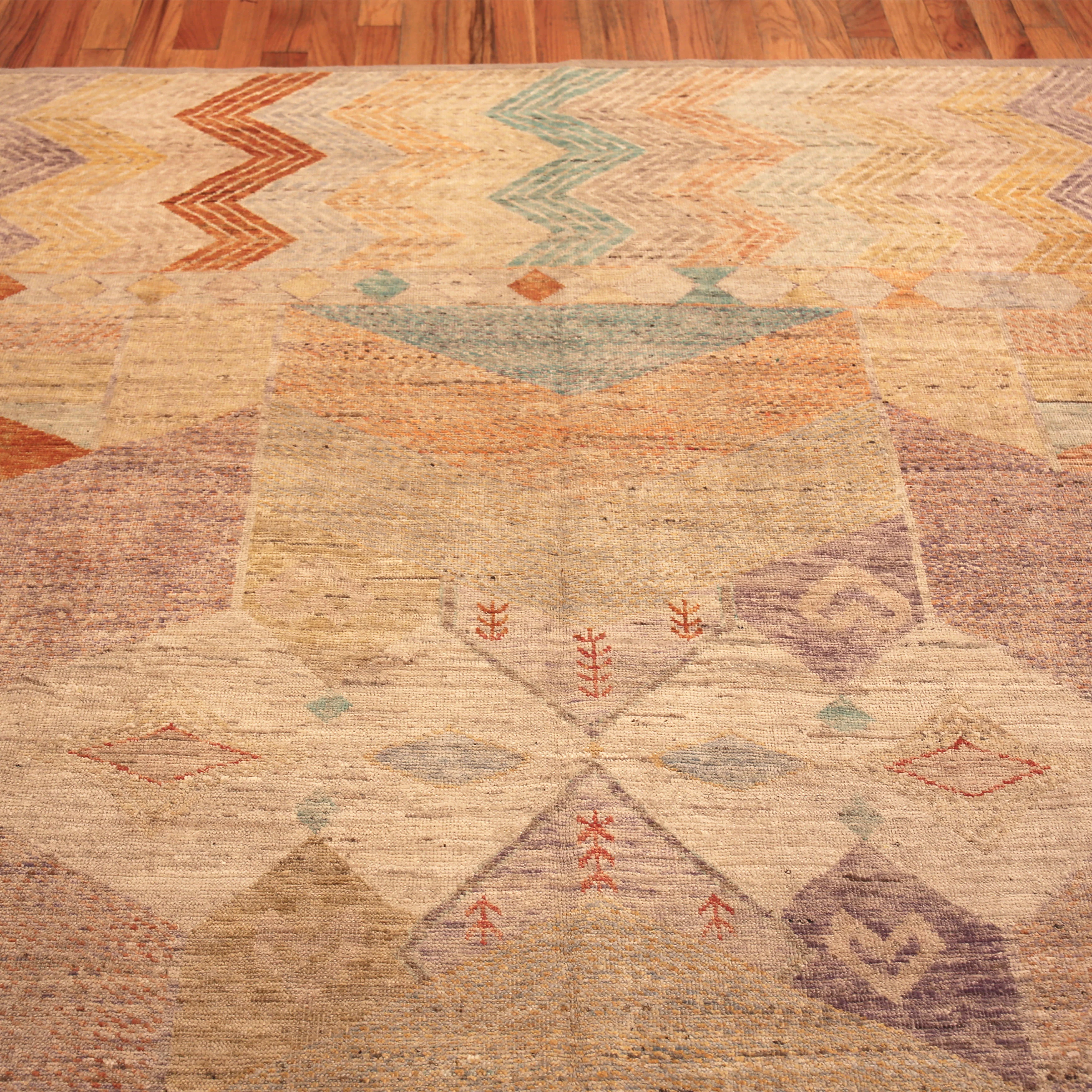 Multi Modern Wool Rug - 6'9" x 9'9" - Image 3