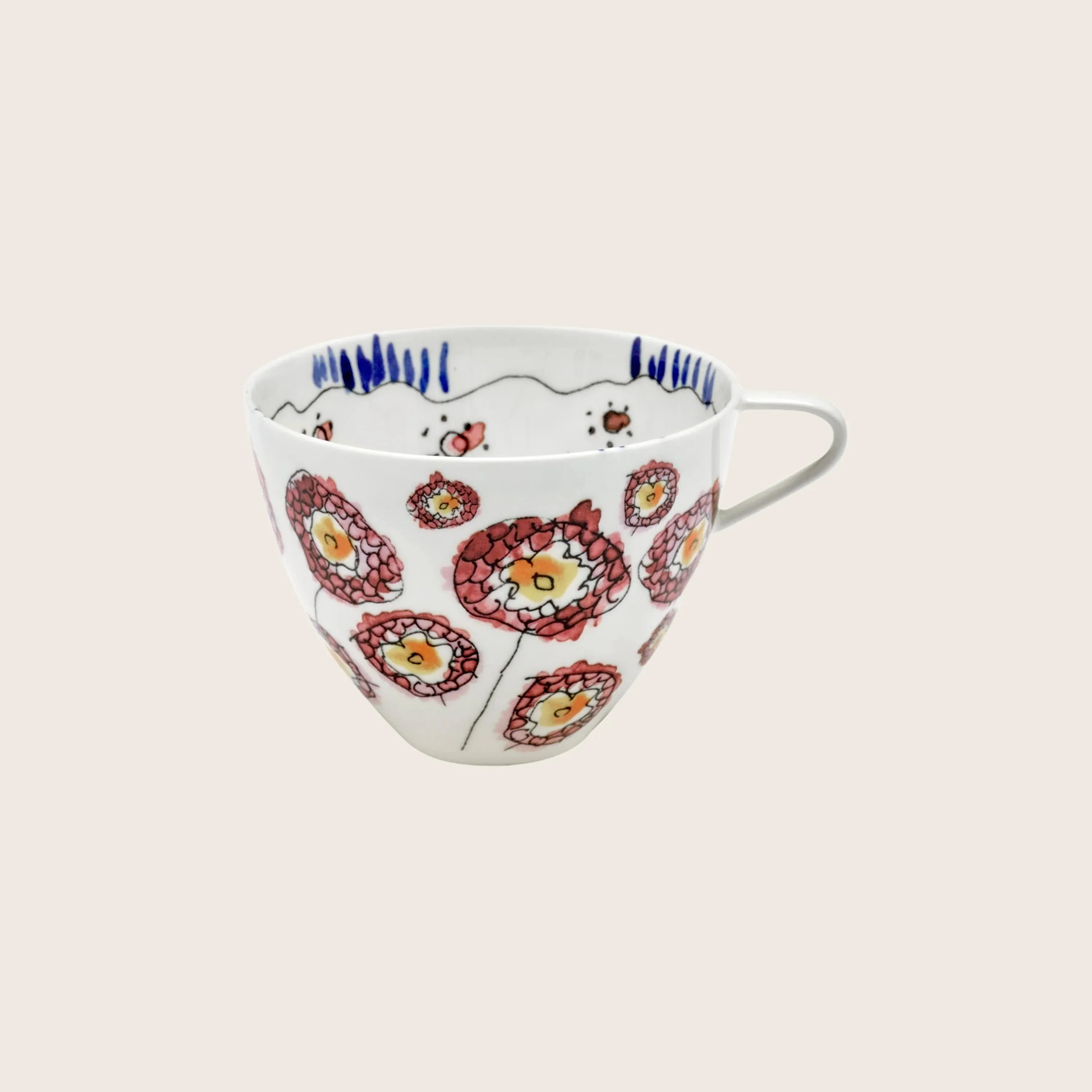 Midnight Flowers Cappuccino Cup