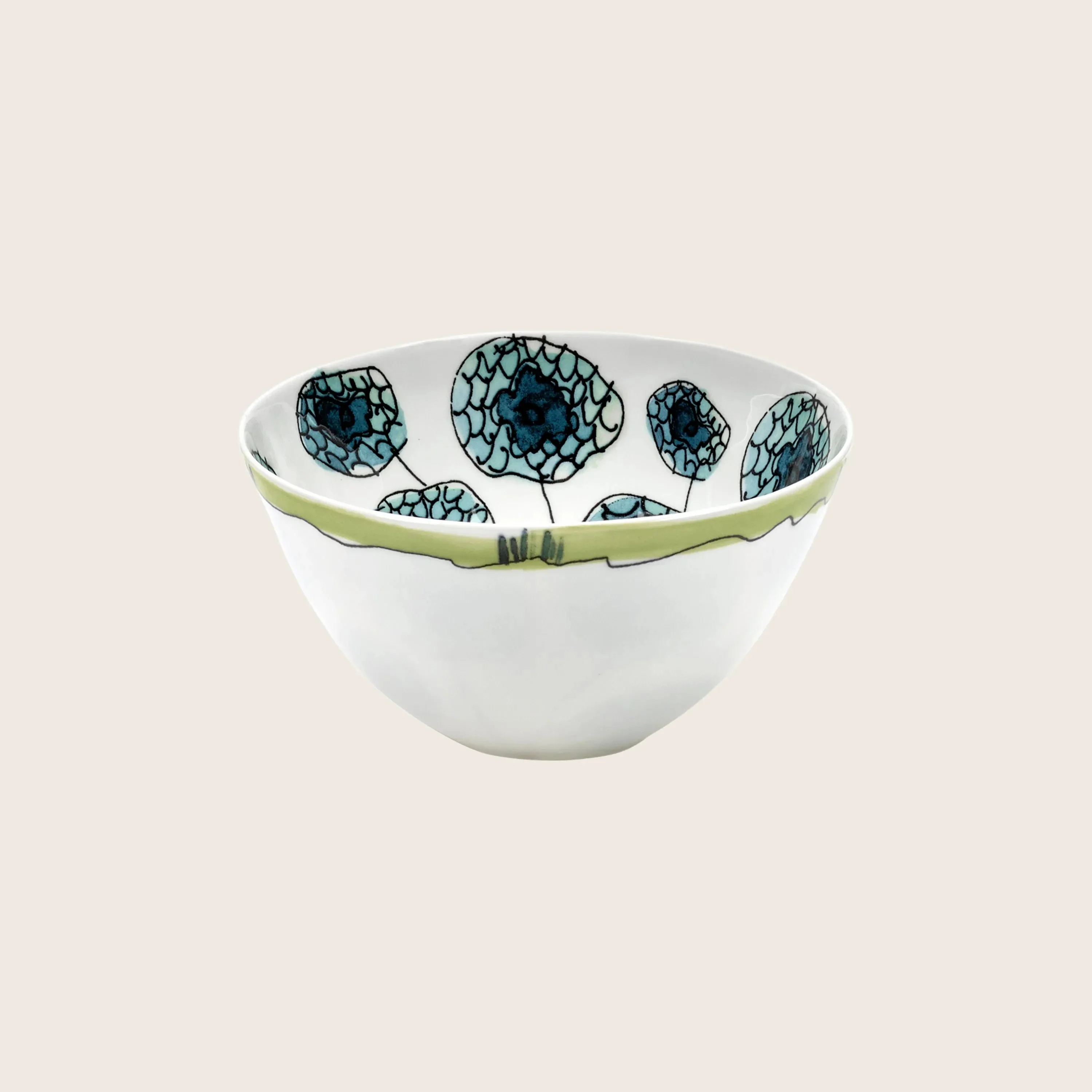 Midnight Flowers Cereal Bowl