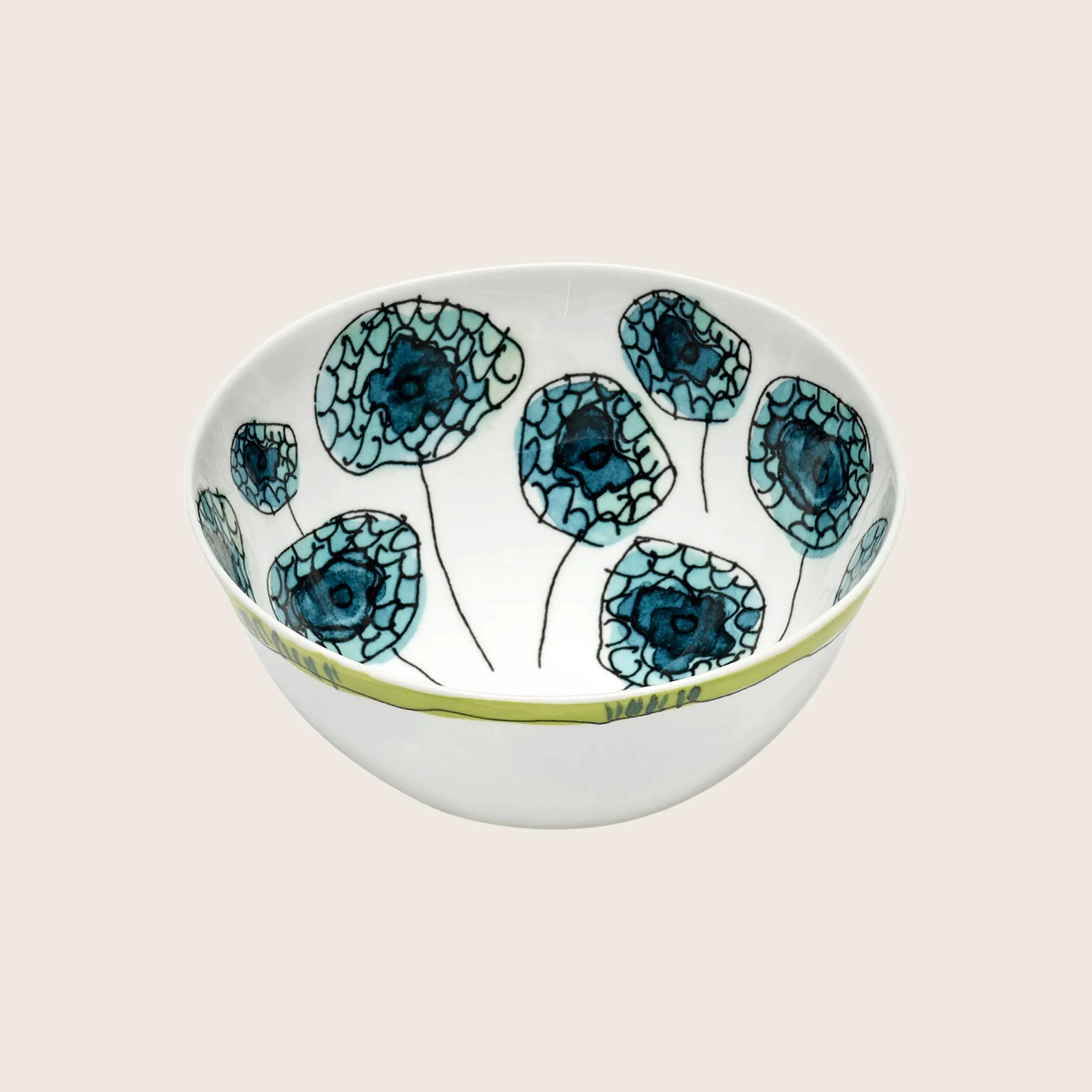 Midnight Flowers Cereal Bowl - Image 3