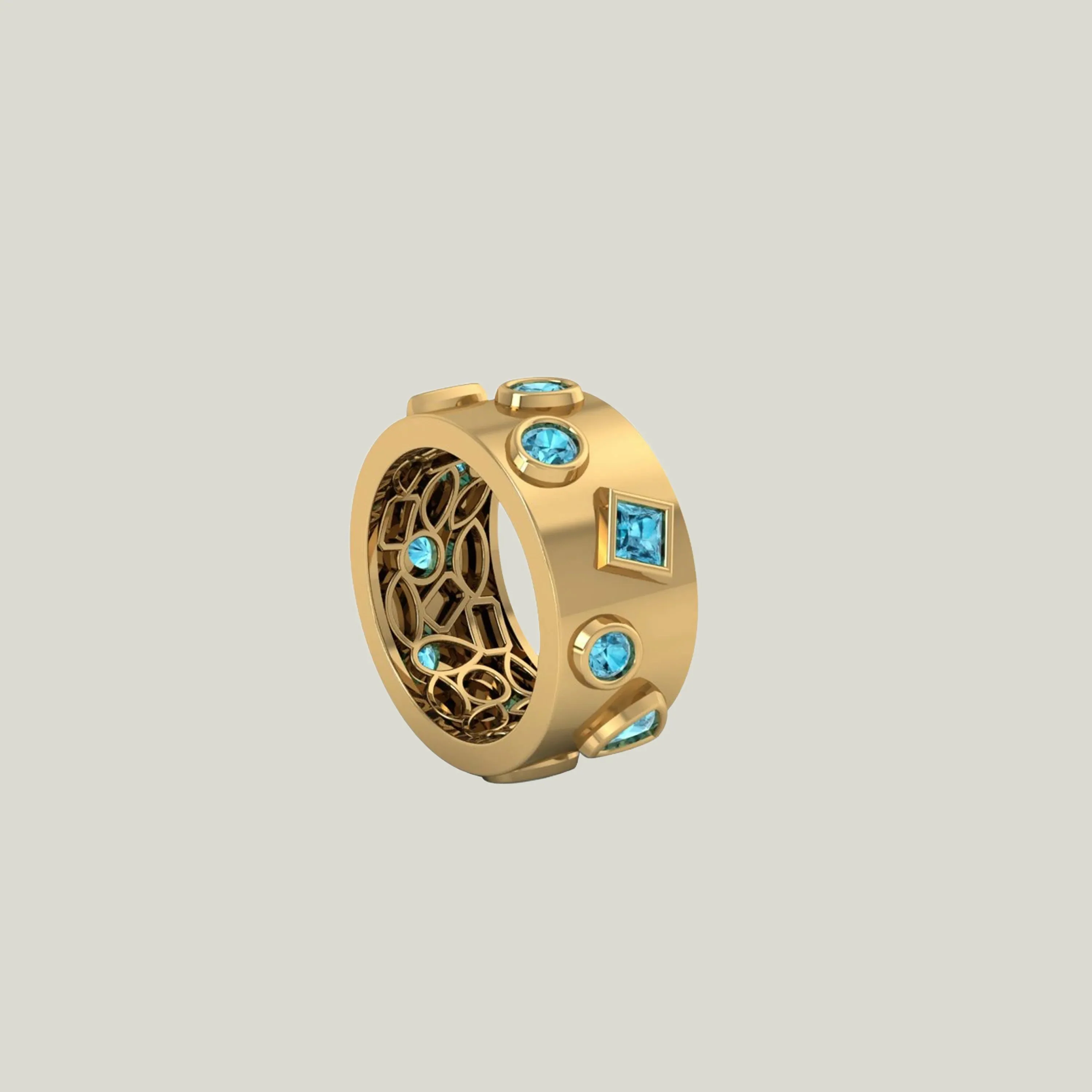Mixed Shape Pariaba Bubby Ring - Image 2
