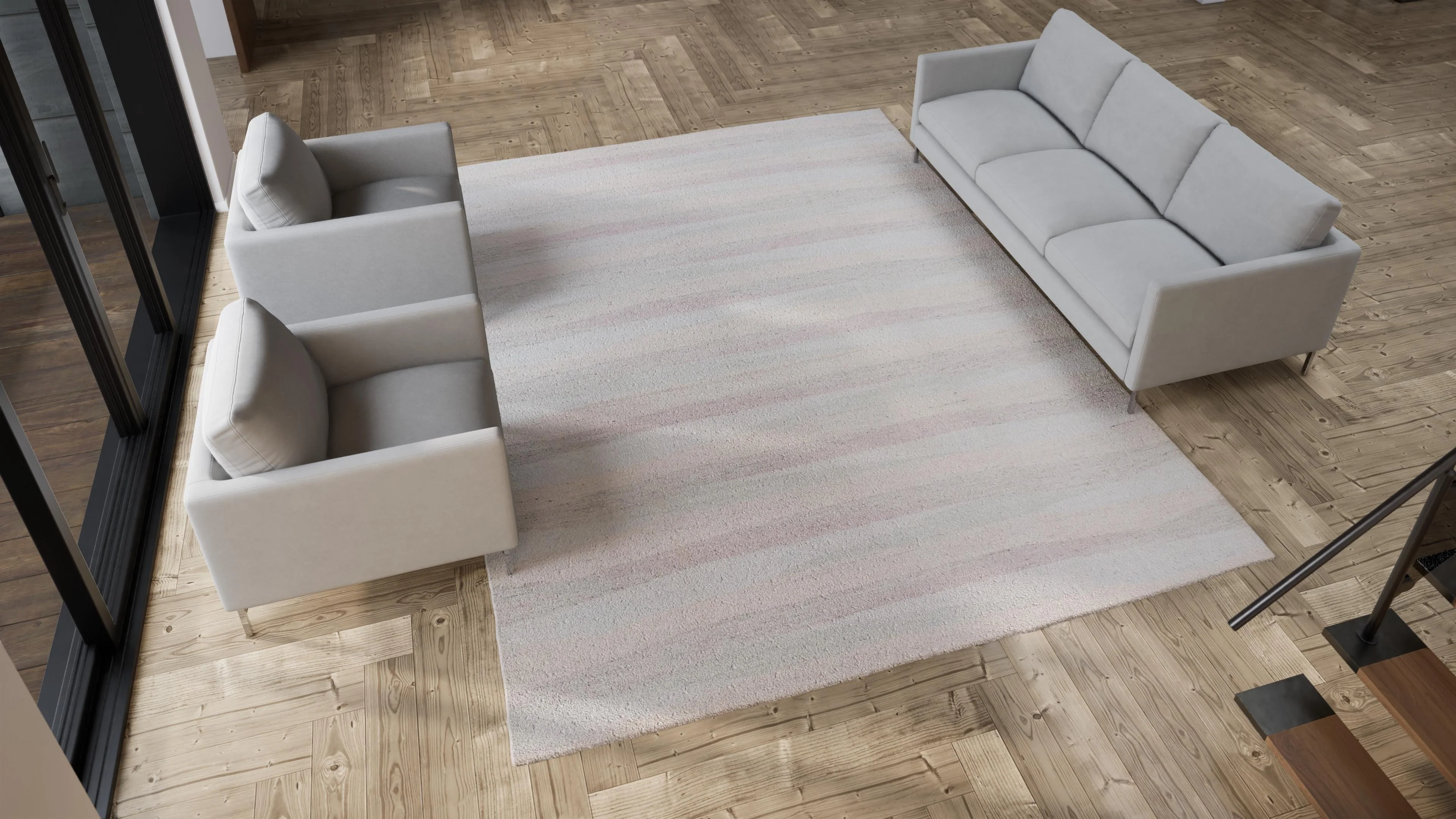 Multicolored Wool Rug - 9'4" x 12' - Image 3