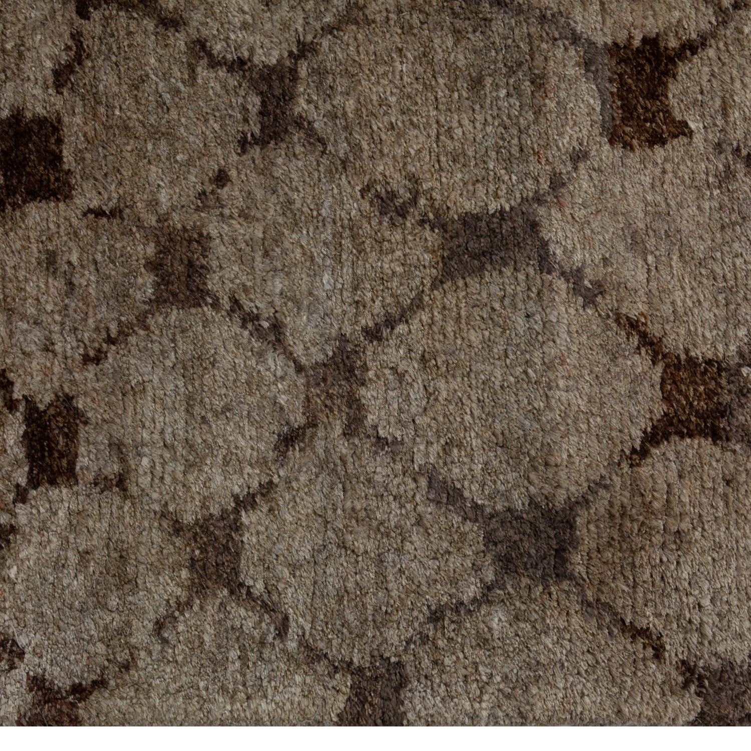 Brown Nu Vibrant Modern Tibetan Silk Rug - 9'1" x 11'11" - Image 4