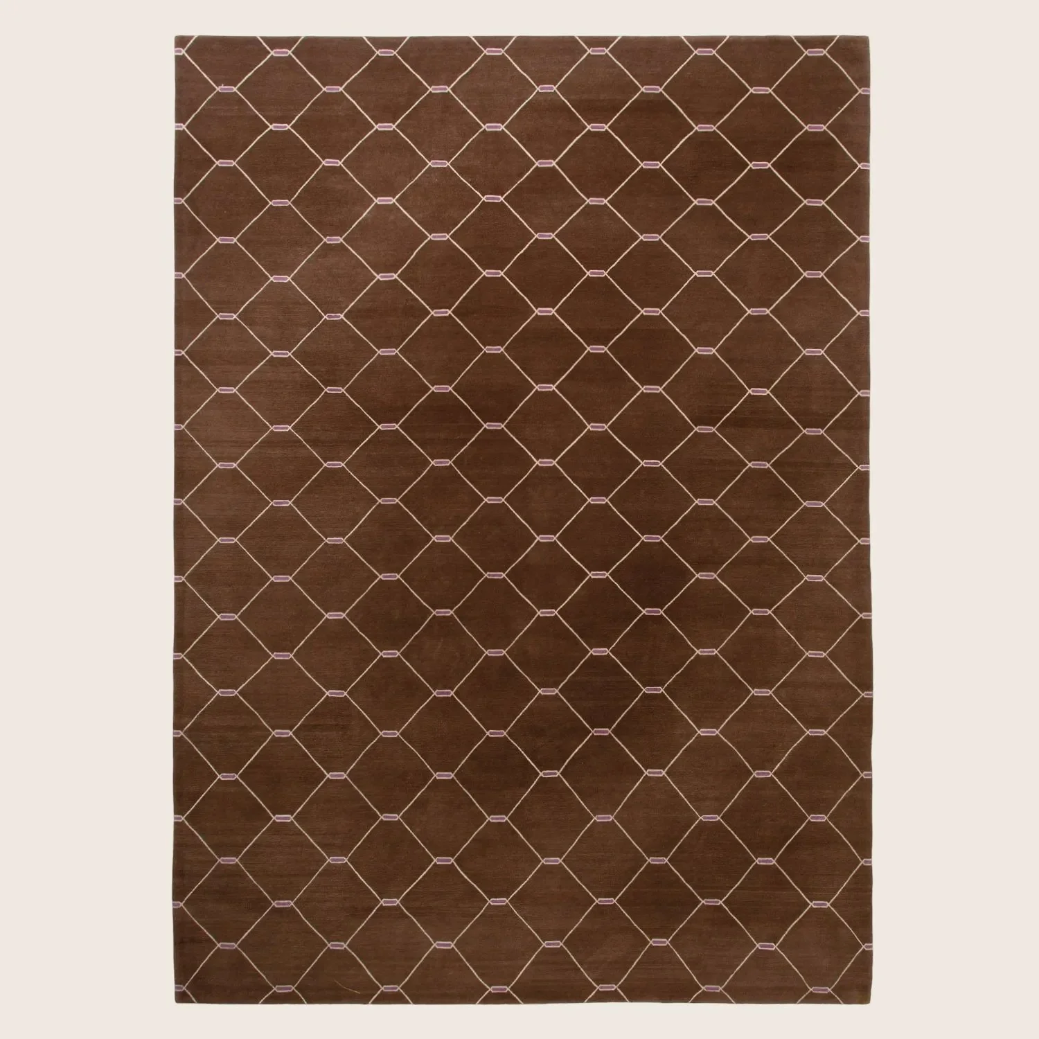 Brown Modern Tibetan Cotton Rug - 10' x 14'4"