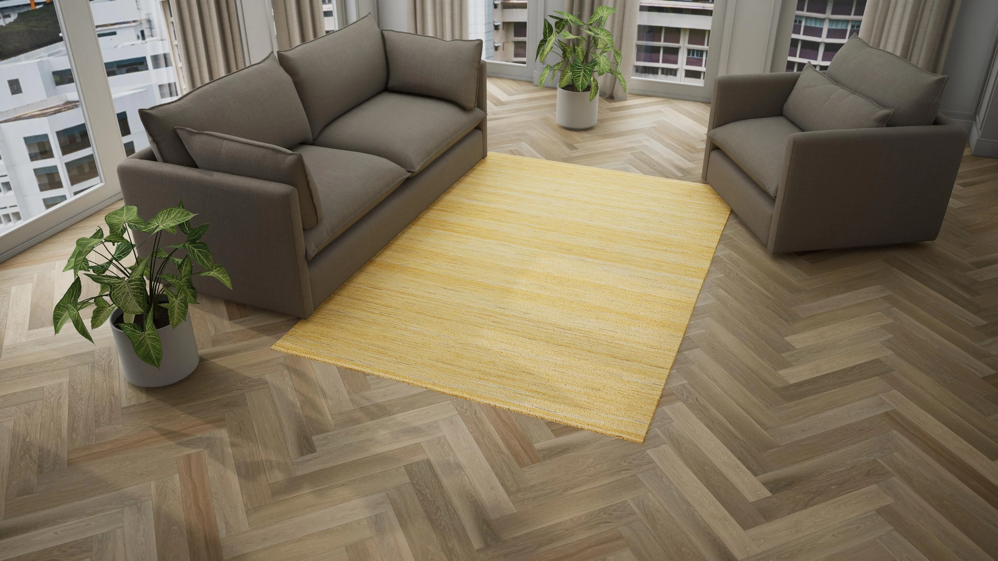 Yellow Kavya Flatweave Kilim Rug - Image 3
