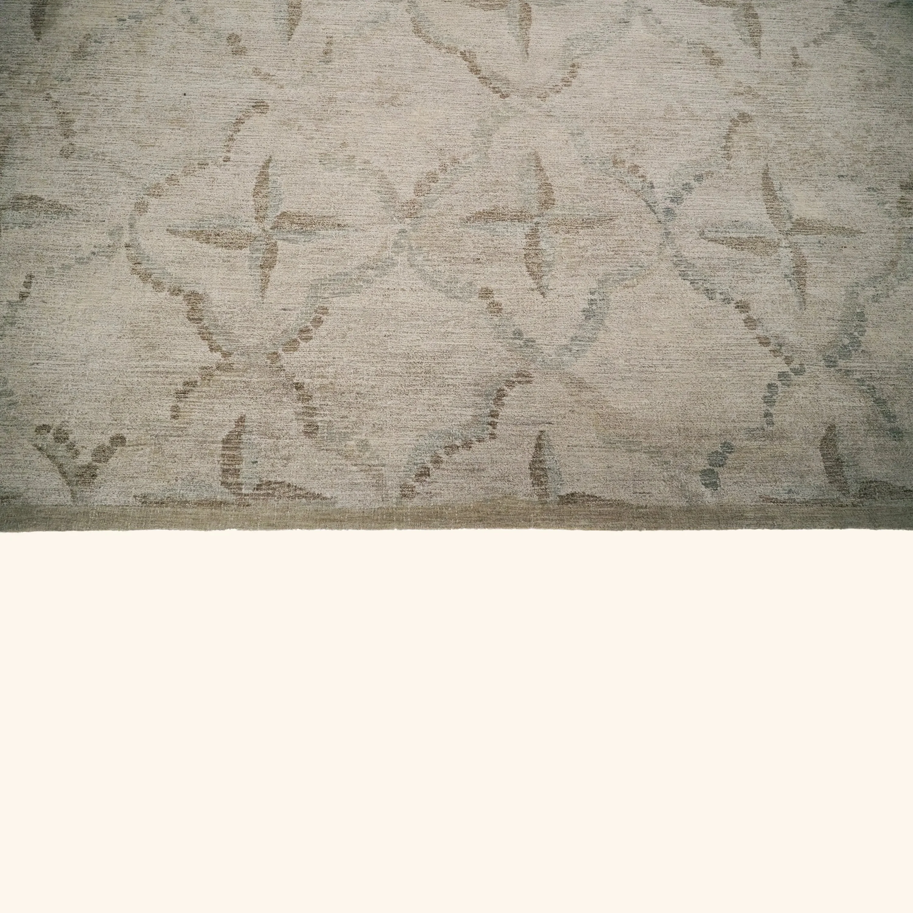 Beige Modern Silk Rug - 8' x 10'3" - Image 4