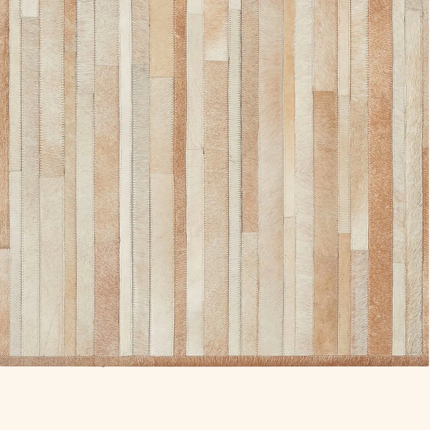 Modern Handwoven Hide Rug - 5'6" x 7'5" - Image 7