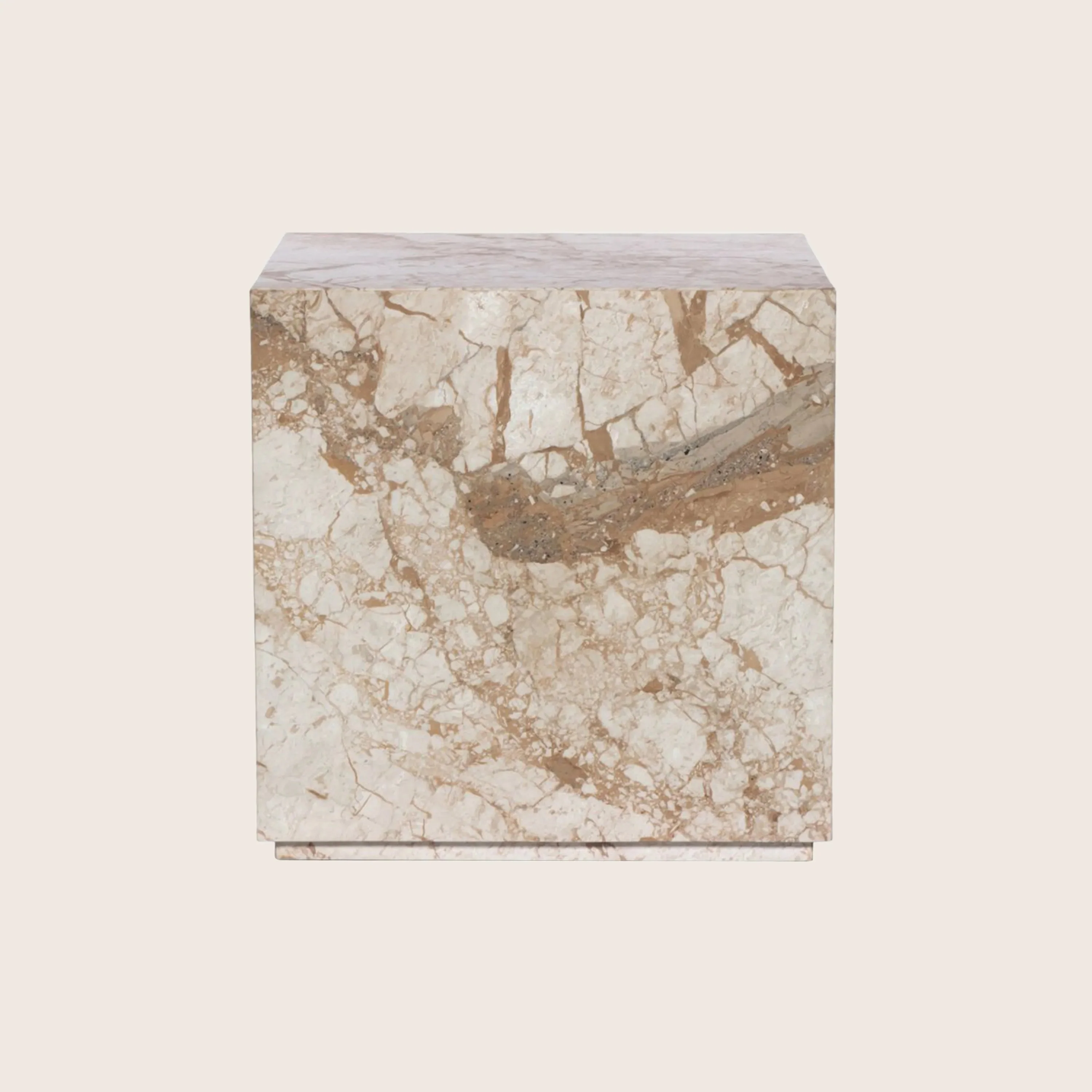 Modern Marble Plinth End Table - Image 5