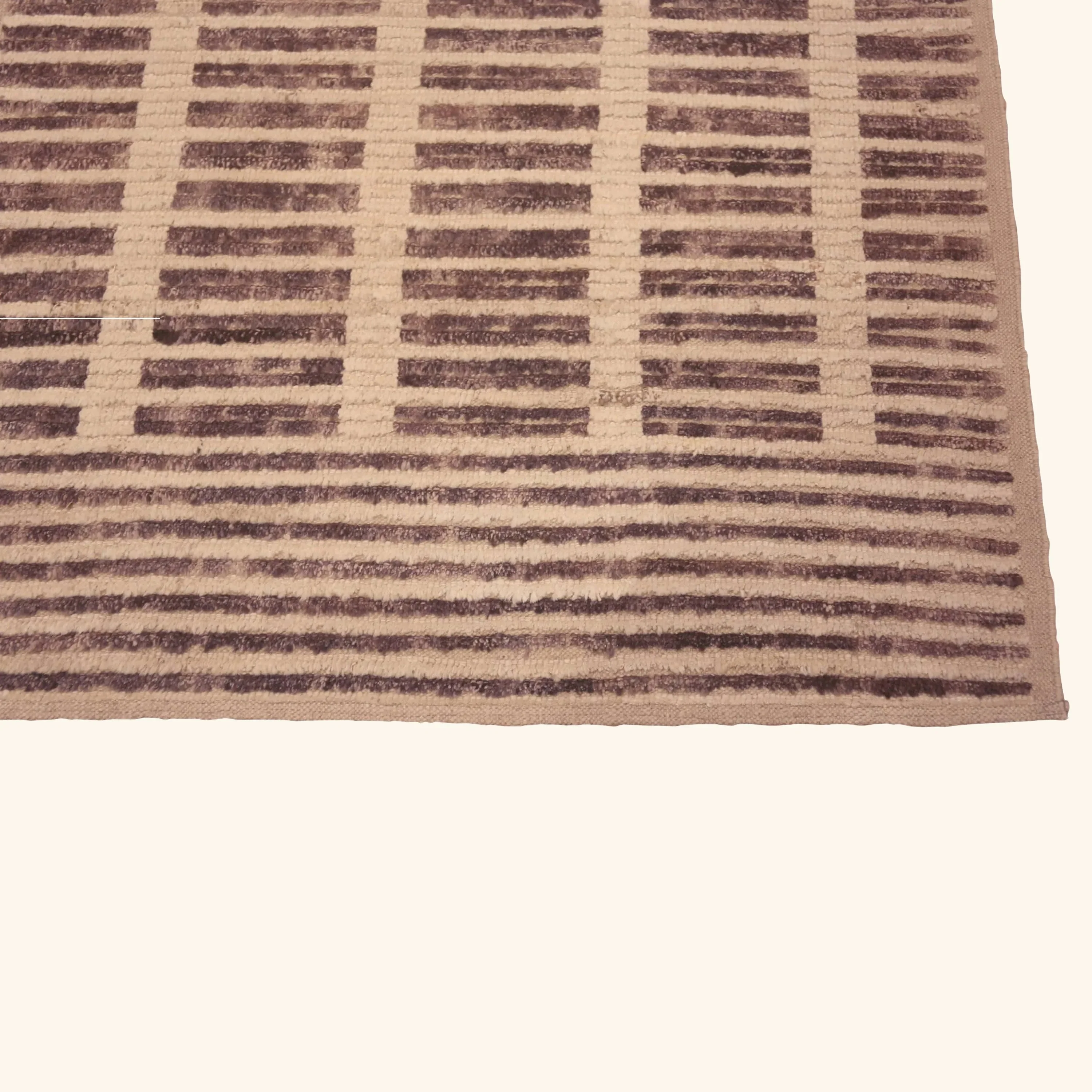 Brown Zameen Modern Wool Runner - 3'4" x 11'3" - Image 4