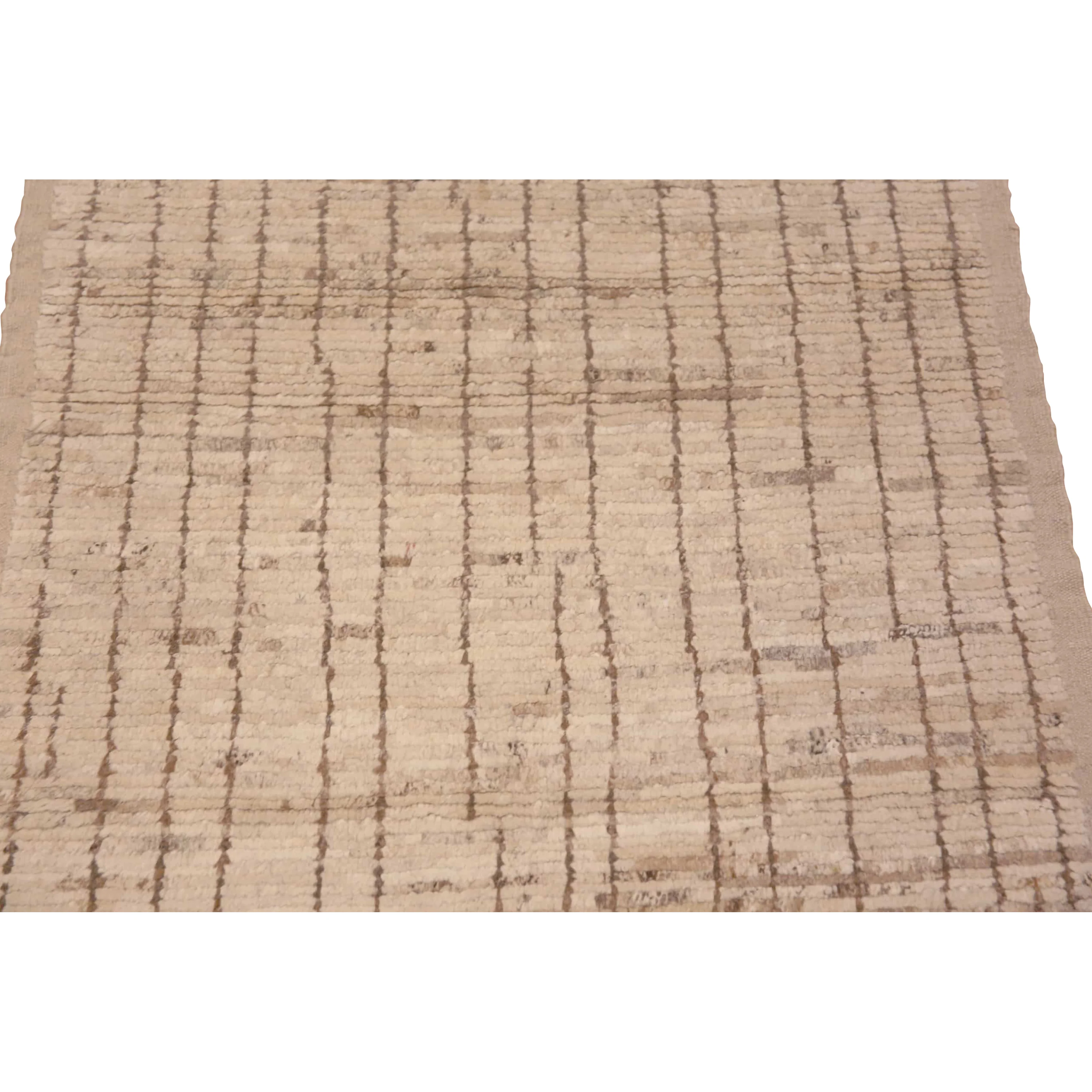 Brown Zameen Modern Wool Runner - 2'9" x 9'8" - Image 5