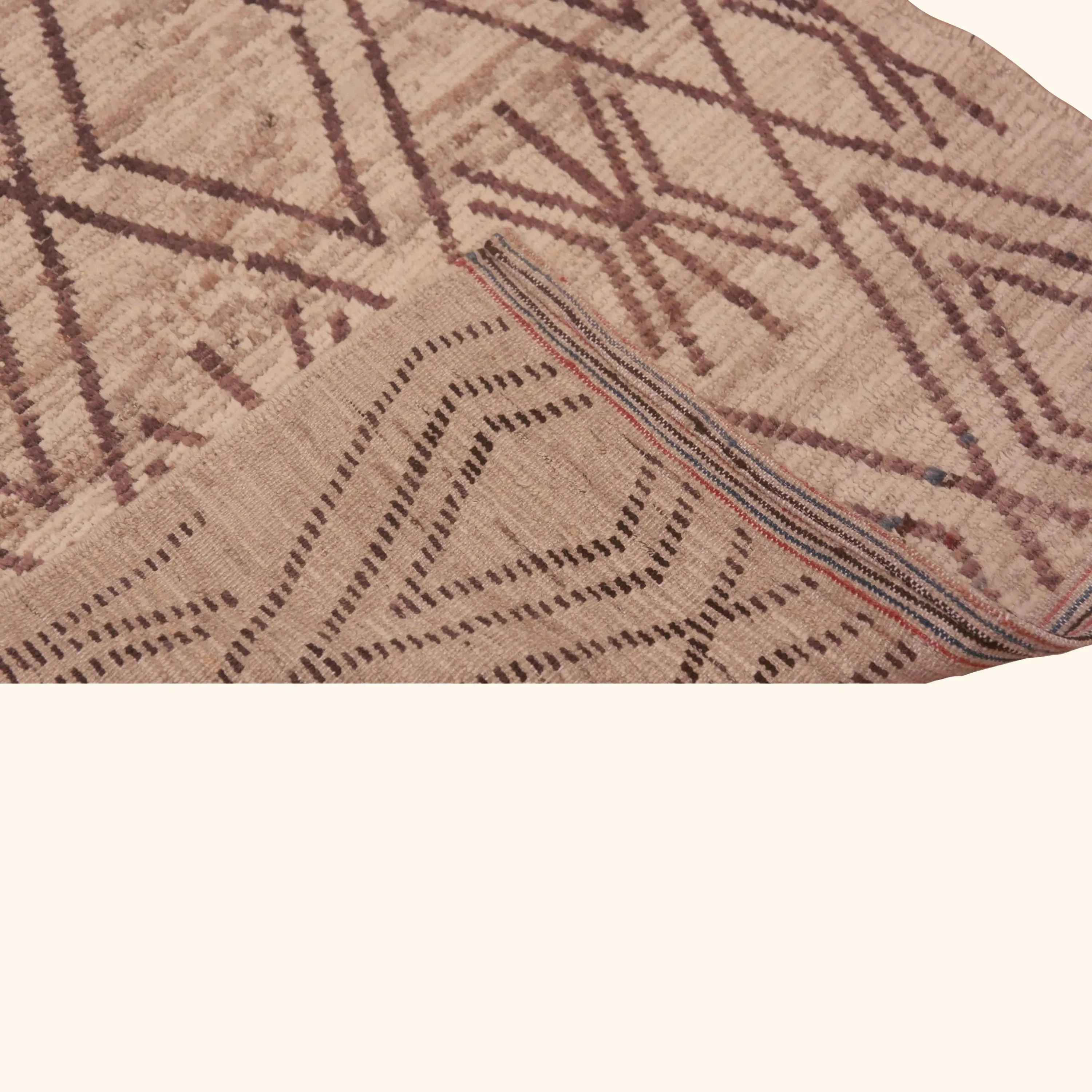 Brown Zameen Modern Wool Runner - 3'4" x 10'6" - Image 7