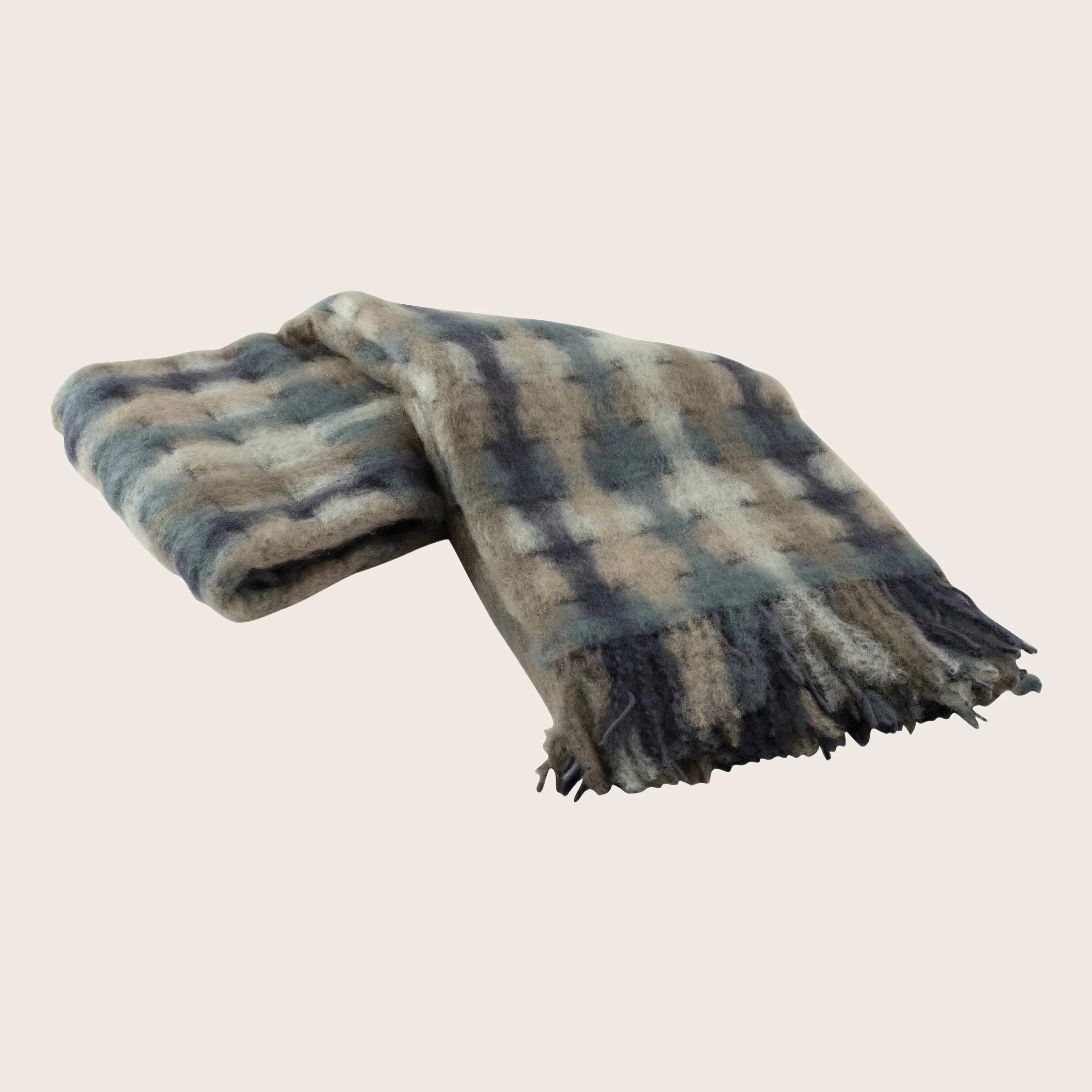 Mohair Plaid Throw - Image 5