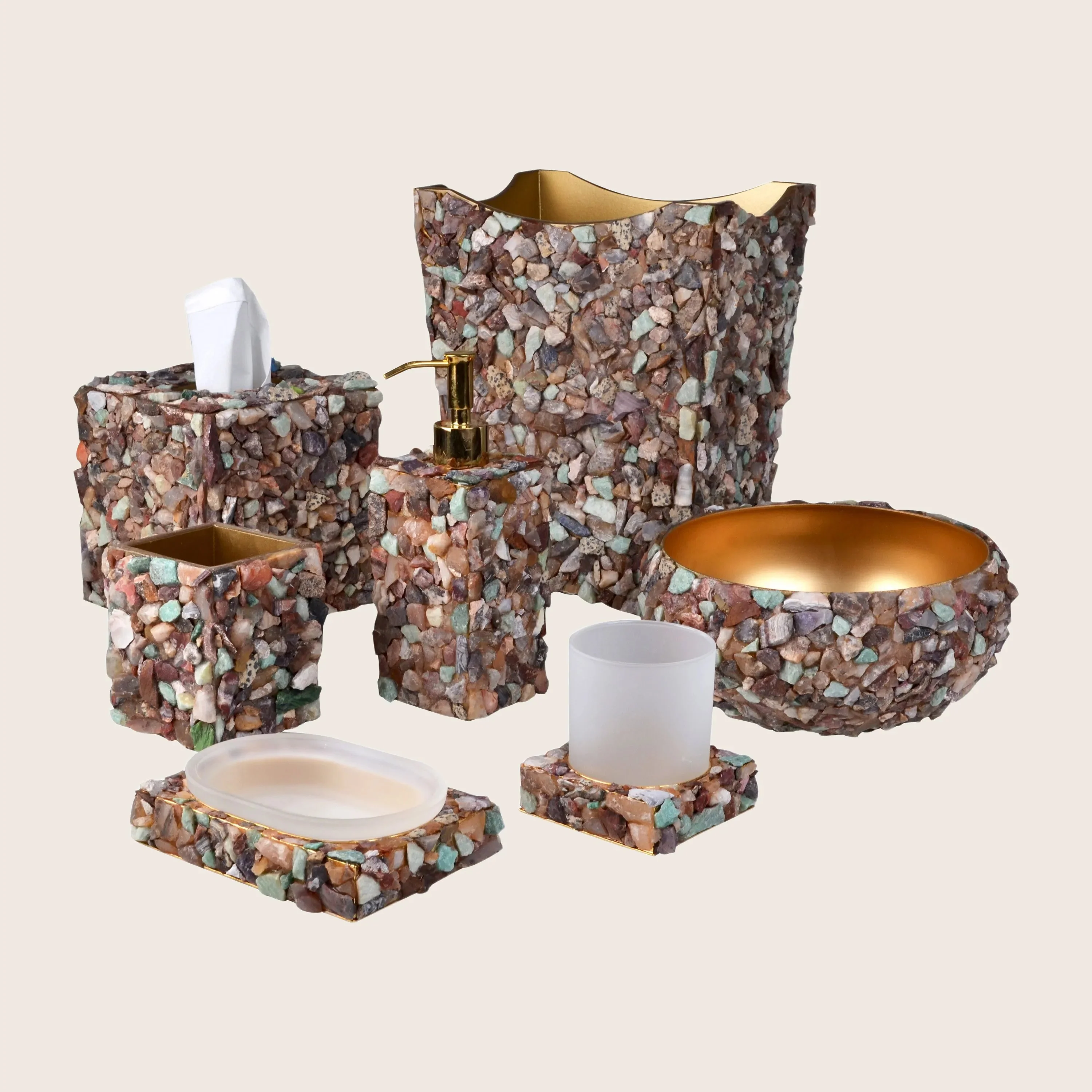 Mojave Scalloped Wastebasket + Liner - Image 2