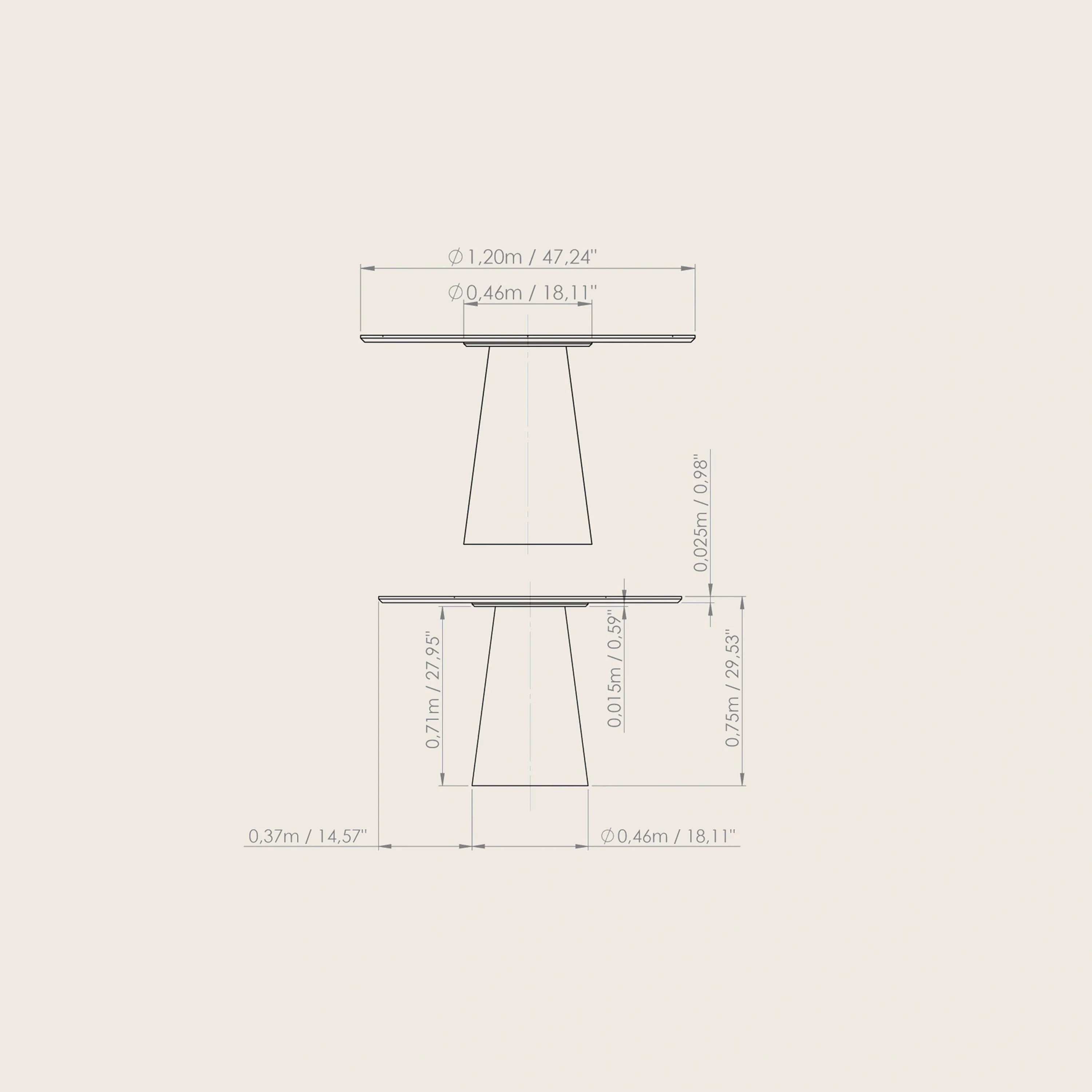 Mona Round Glass Top Dining Table - Image 14