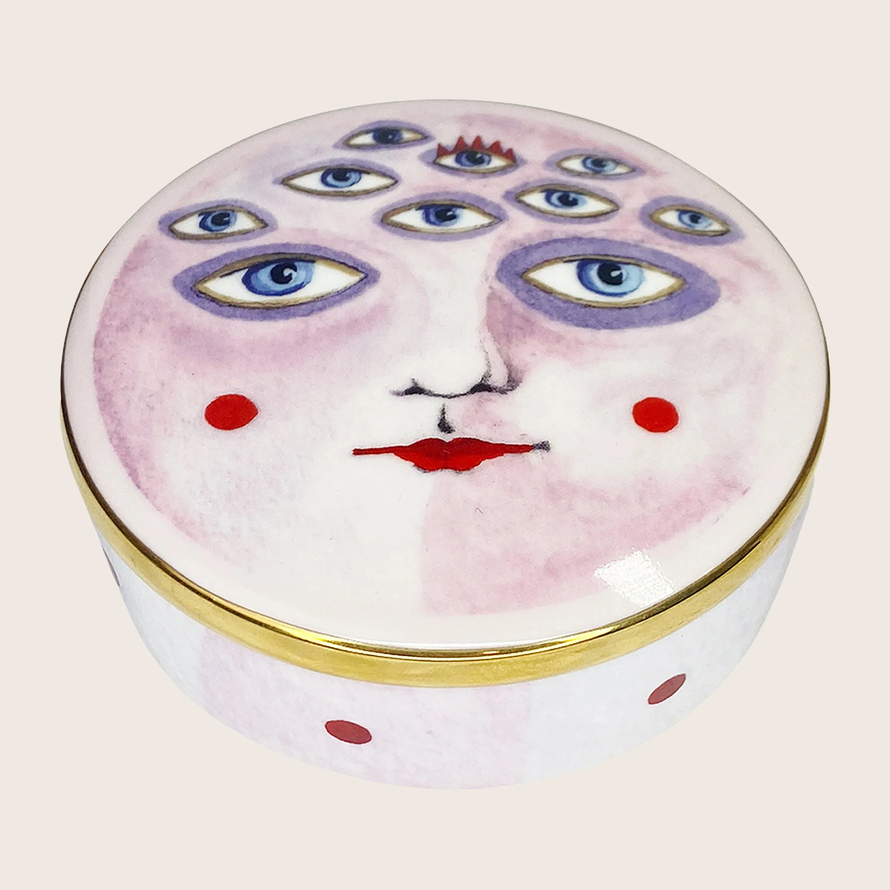 Moon Pie Ceramic Trinket Box