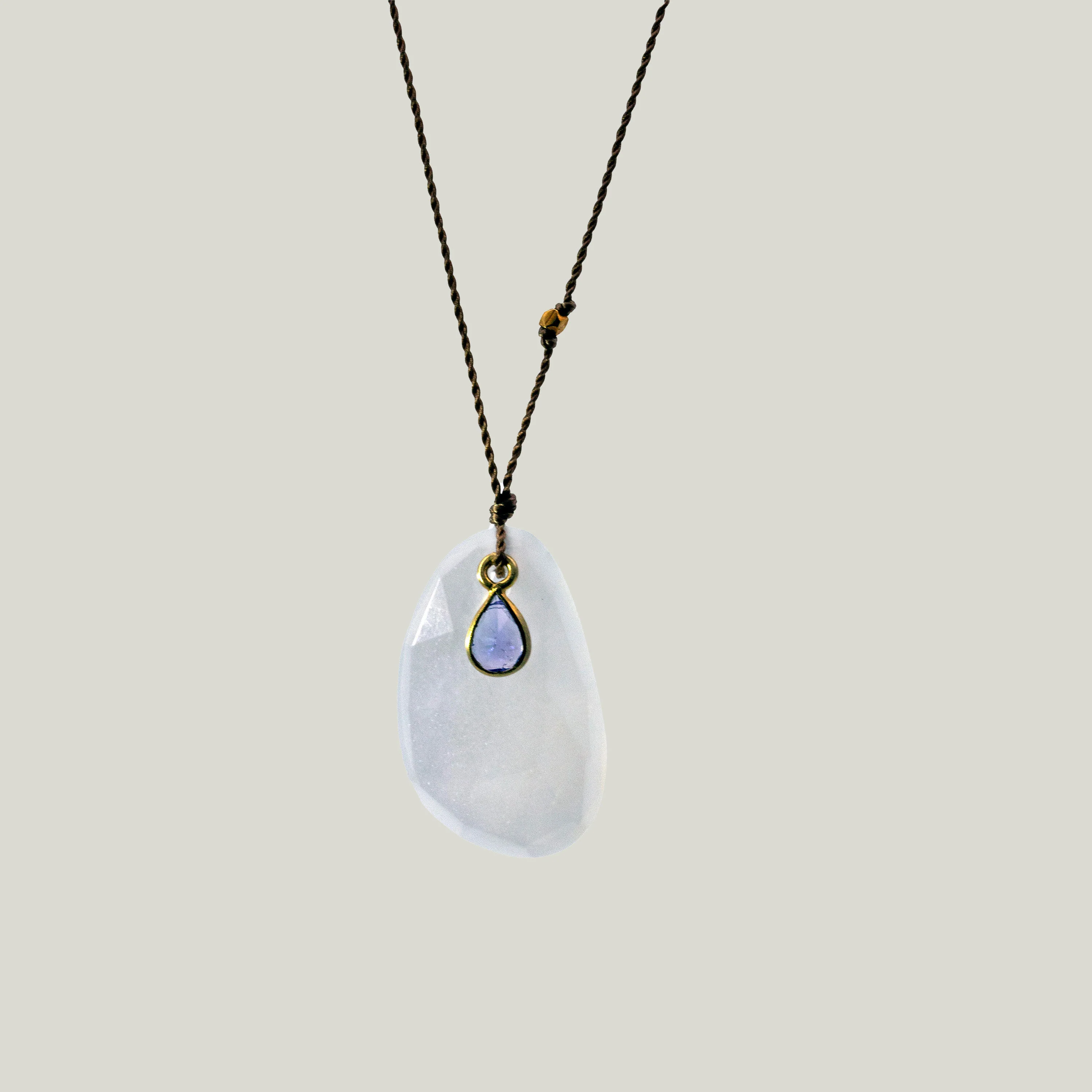 Moonstone & Tanzanite Sandpiper Necklace