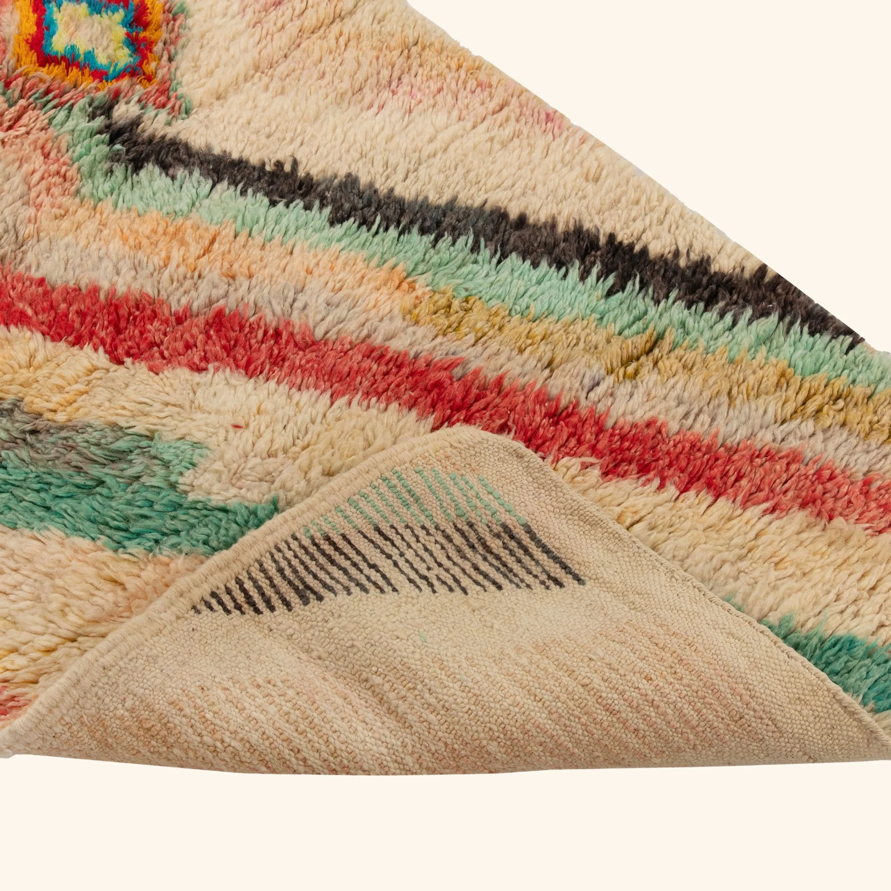 Multicolored Moroccan Berber Wool Runner - 2'6" x 9'6" - Image 4