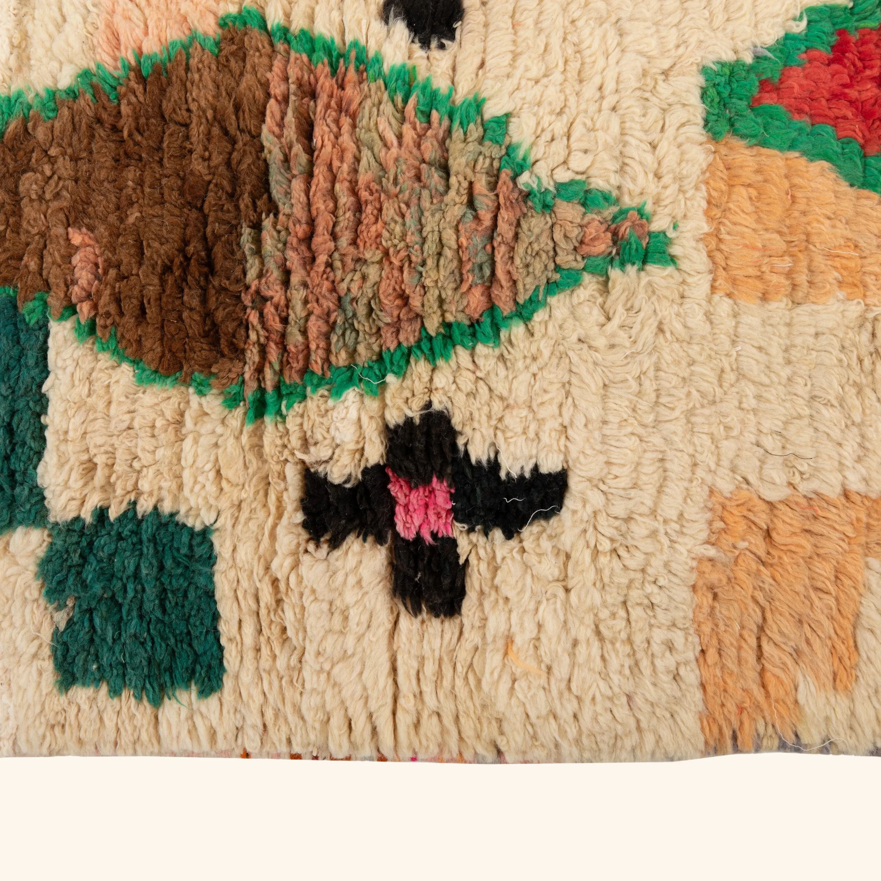 Beige Multicolored Moroccan Berber Wool Runner - 2'7" x 9'10" - Image 5