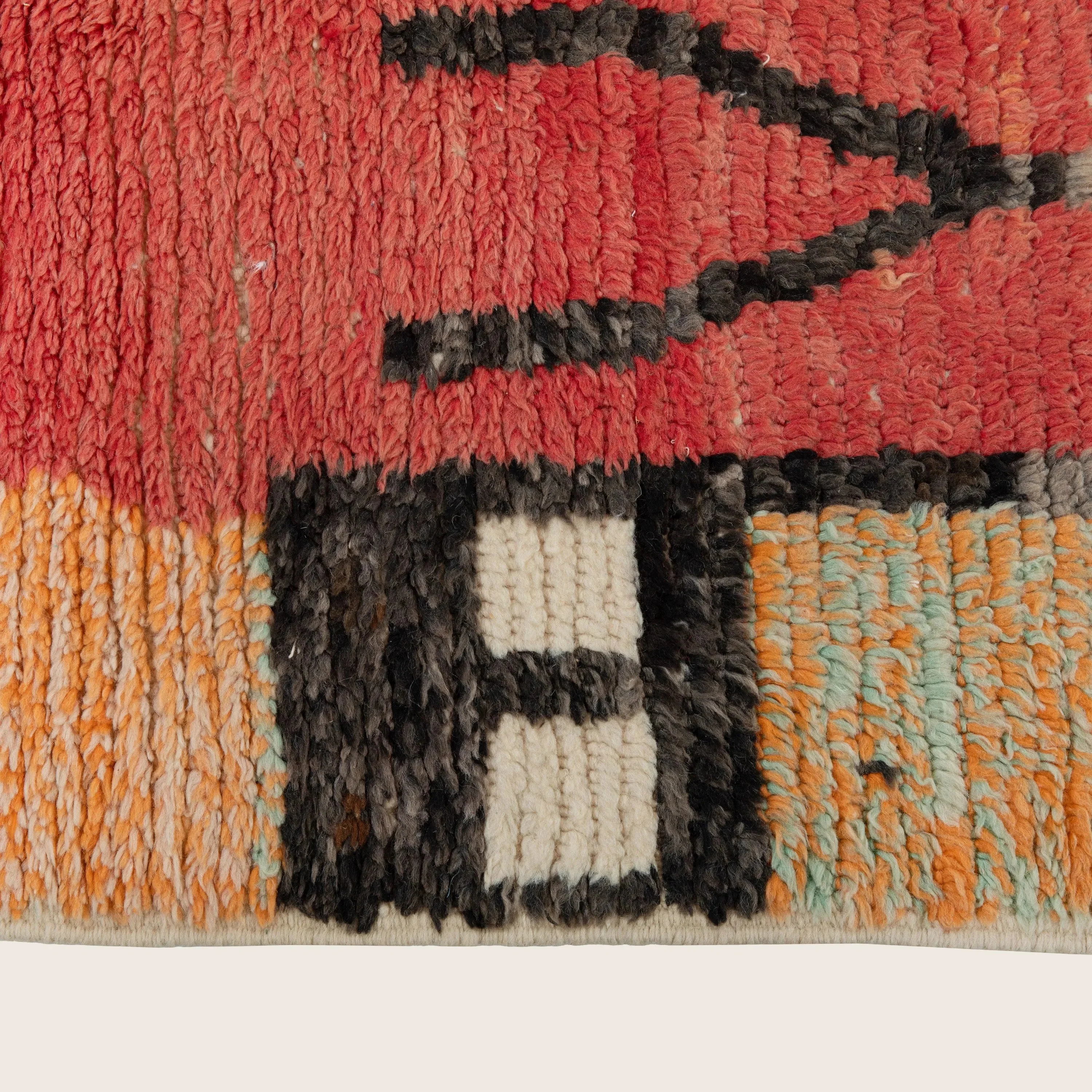 Multicolored Moroccan Berber Wool Rug - 5'5" x 8'6" - Image 5