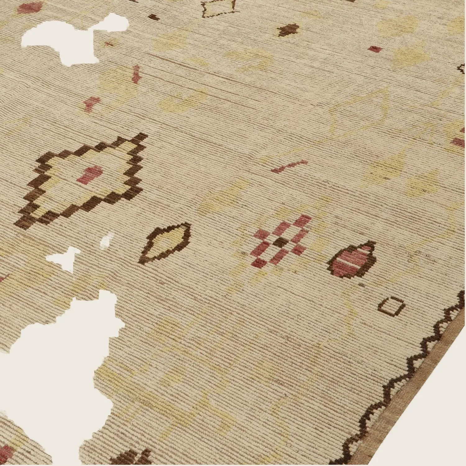 Beige Zameen Geometric Moroccan Rug 9'11" x 13'4" - Image 4