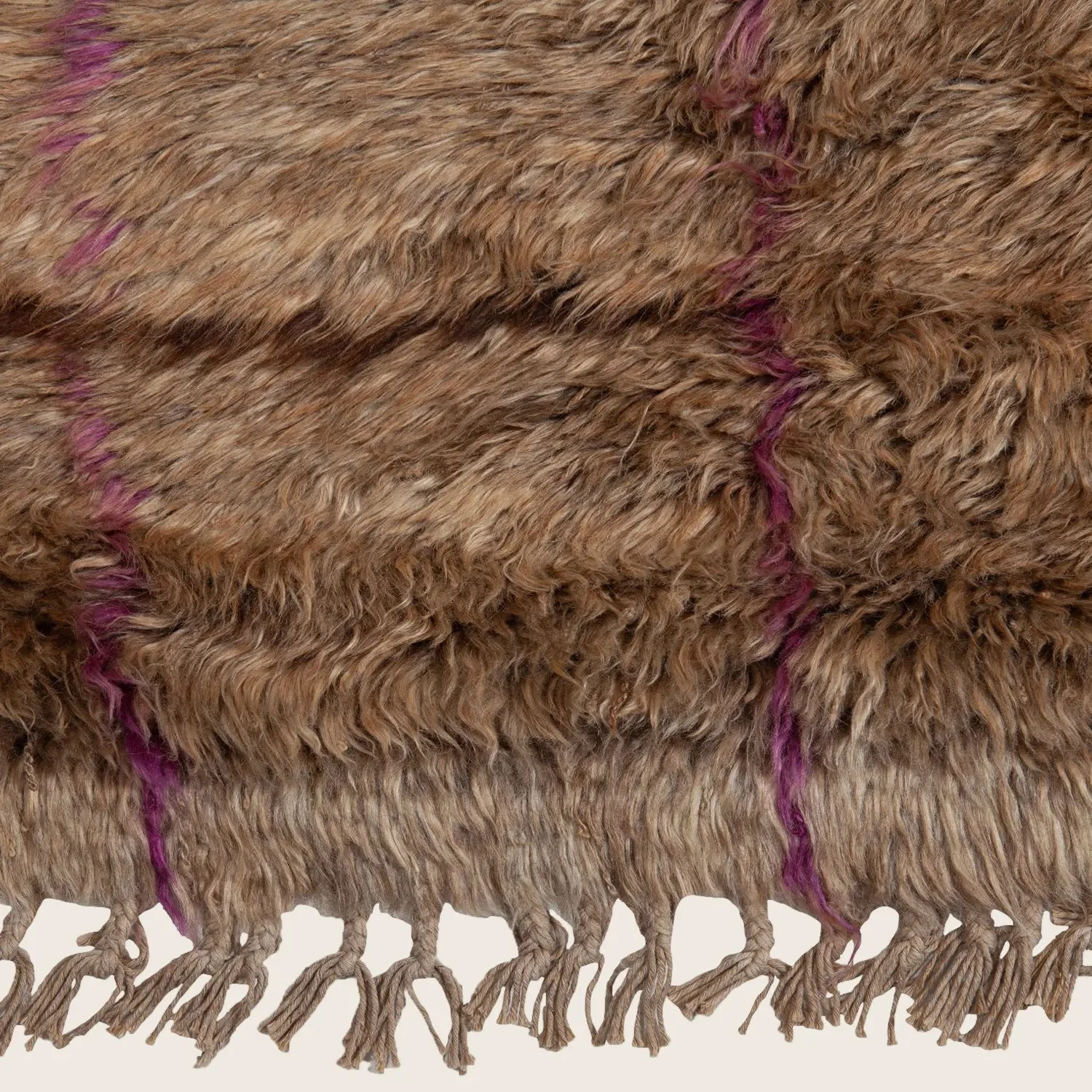 Brown Moroccan Wool Rug - 13' x 22' - Image 5