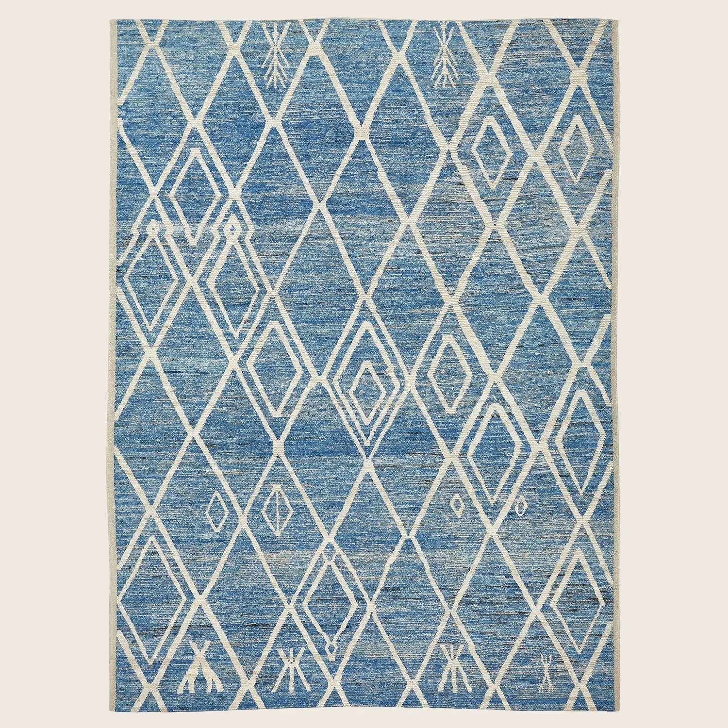 Blue Vintage Moroccan Style Rug - 10'2" x 13'9"