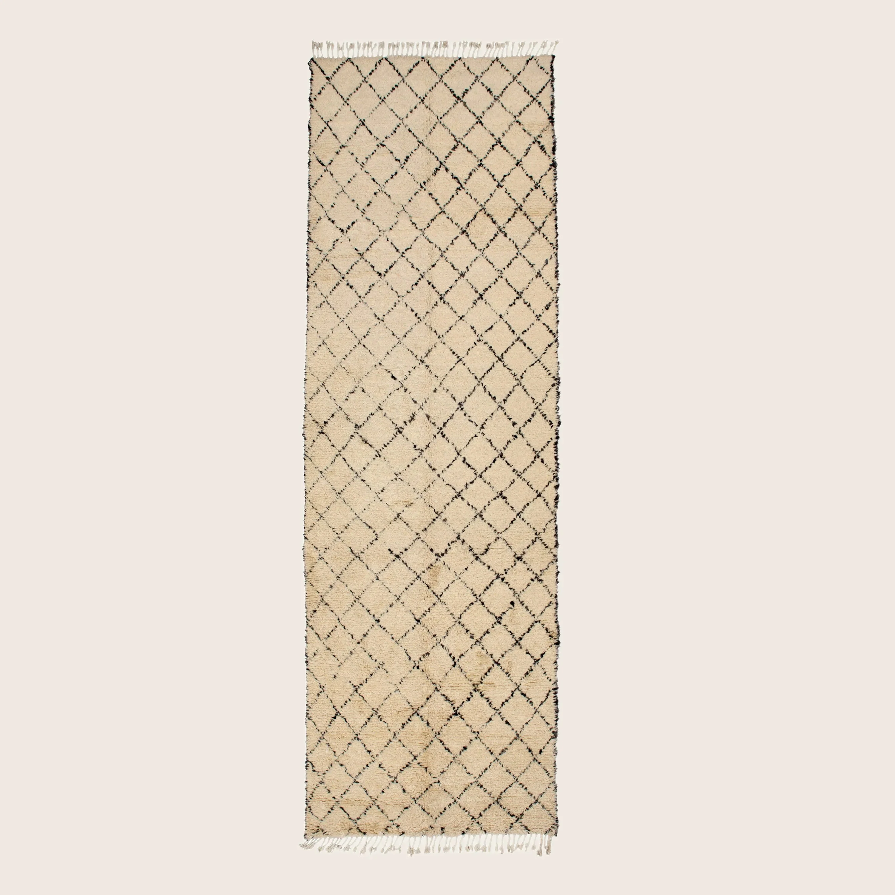 Natural Moroccan Wool Runner - 5' x 7'9"