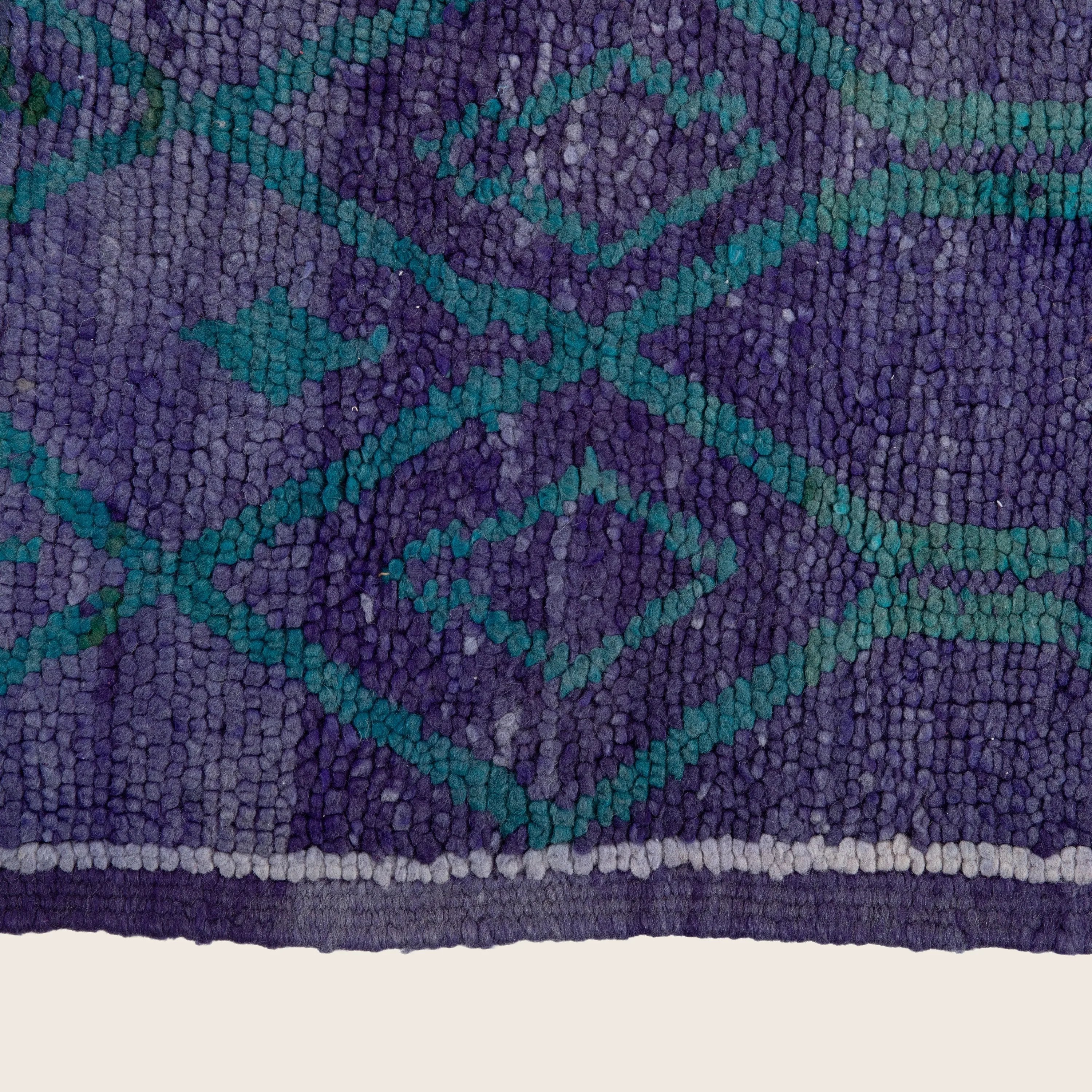 Purple Moroccan Wool Rug - 5'9" x 8'9" - Image 5