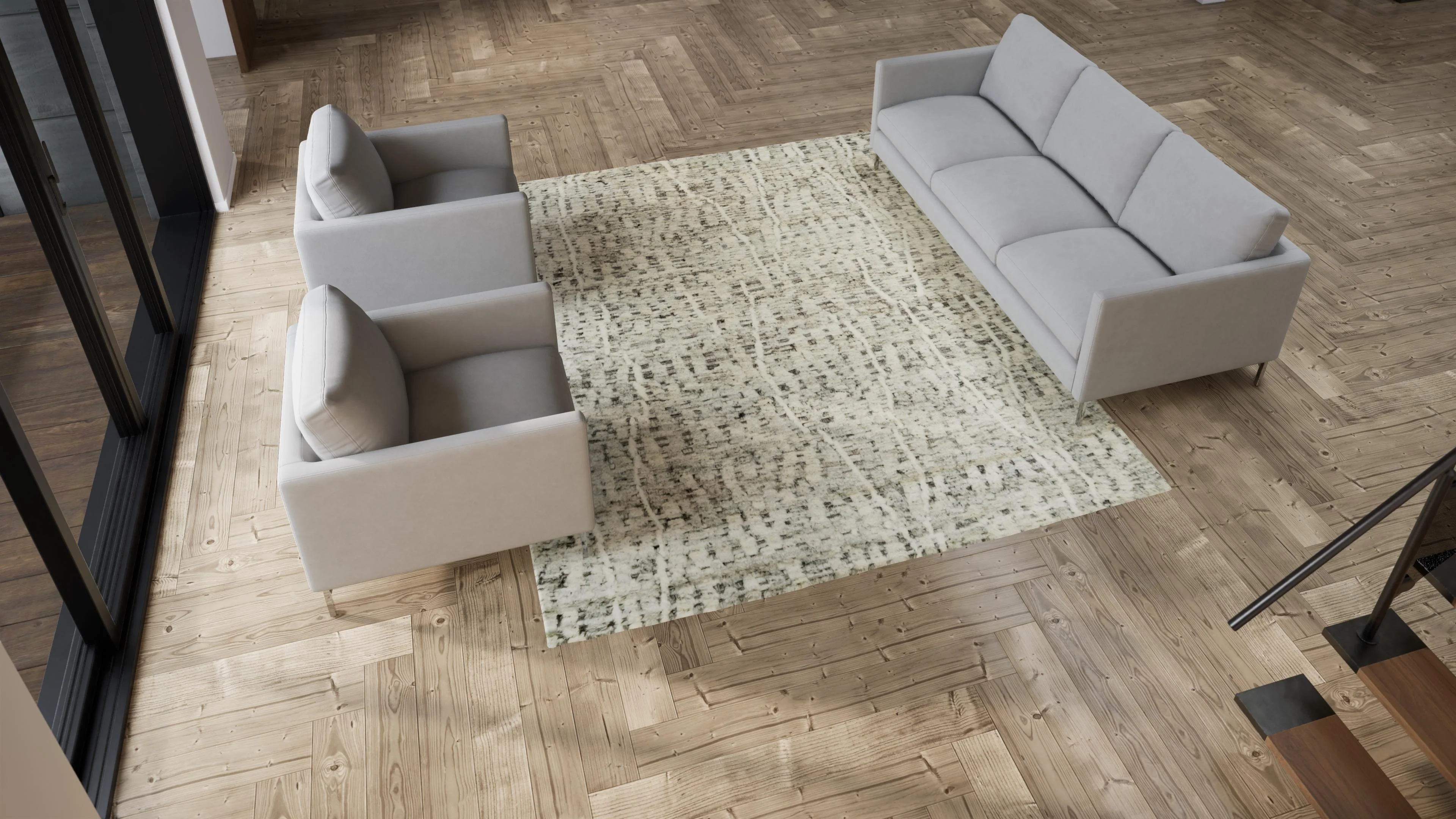 Moroccan Wool Rug - 8' x 9'10" - Image 7
