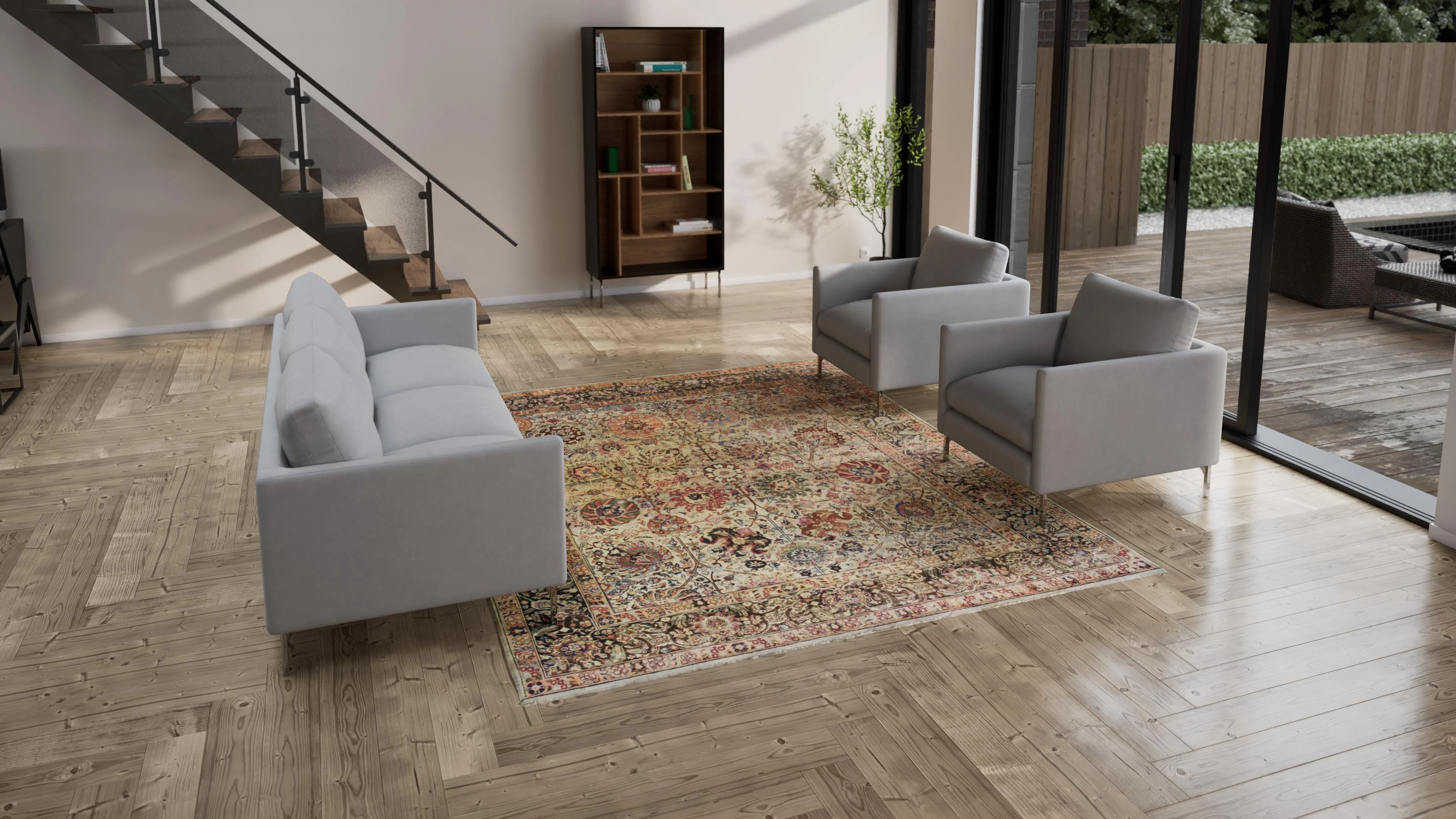 Cream Traditional Wool Rug - 8'2" x 9'11" - Image 3