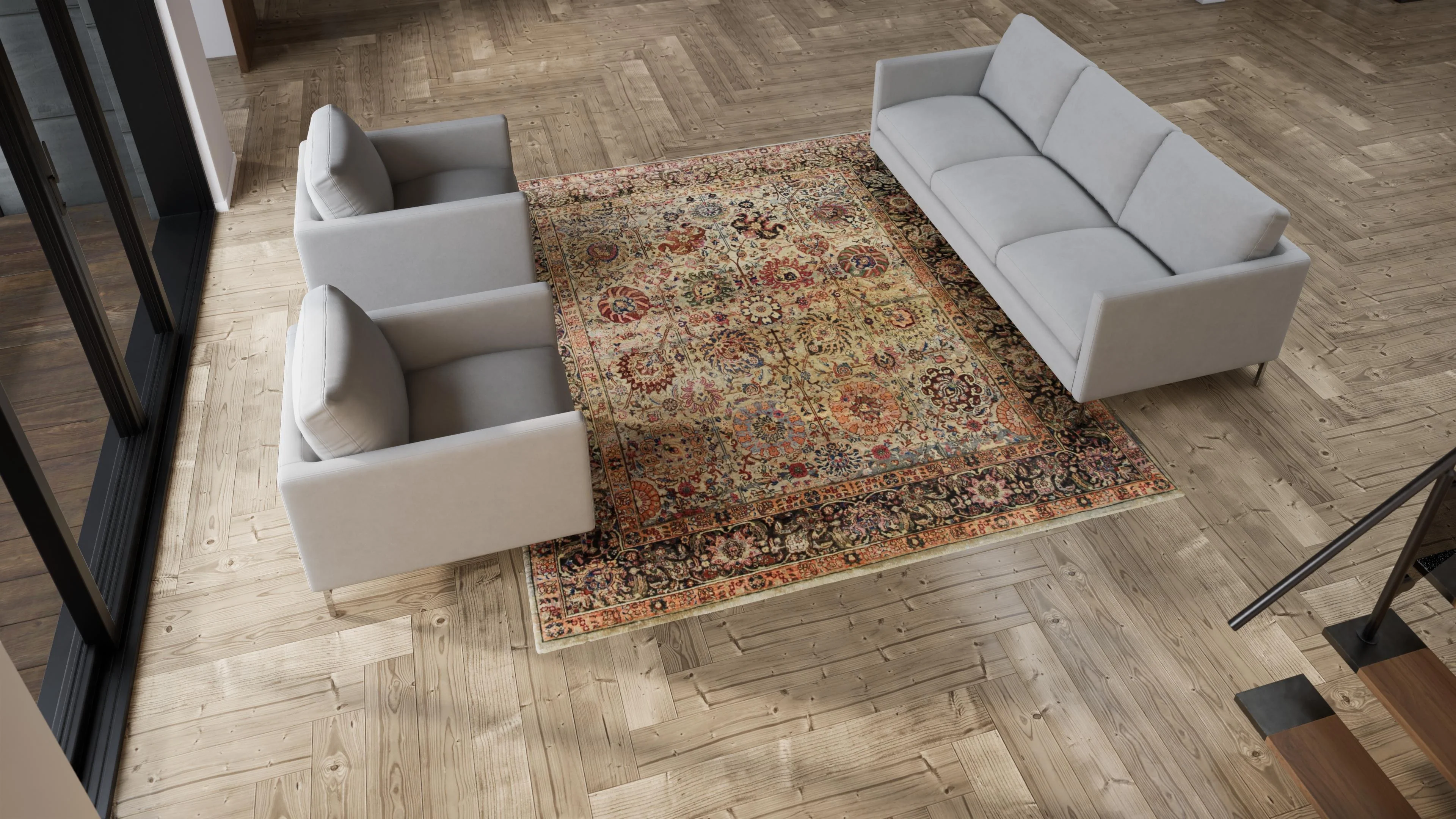 Cream Traditional Wool Rug - 8'2" x 9'11" - Image 8