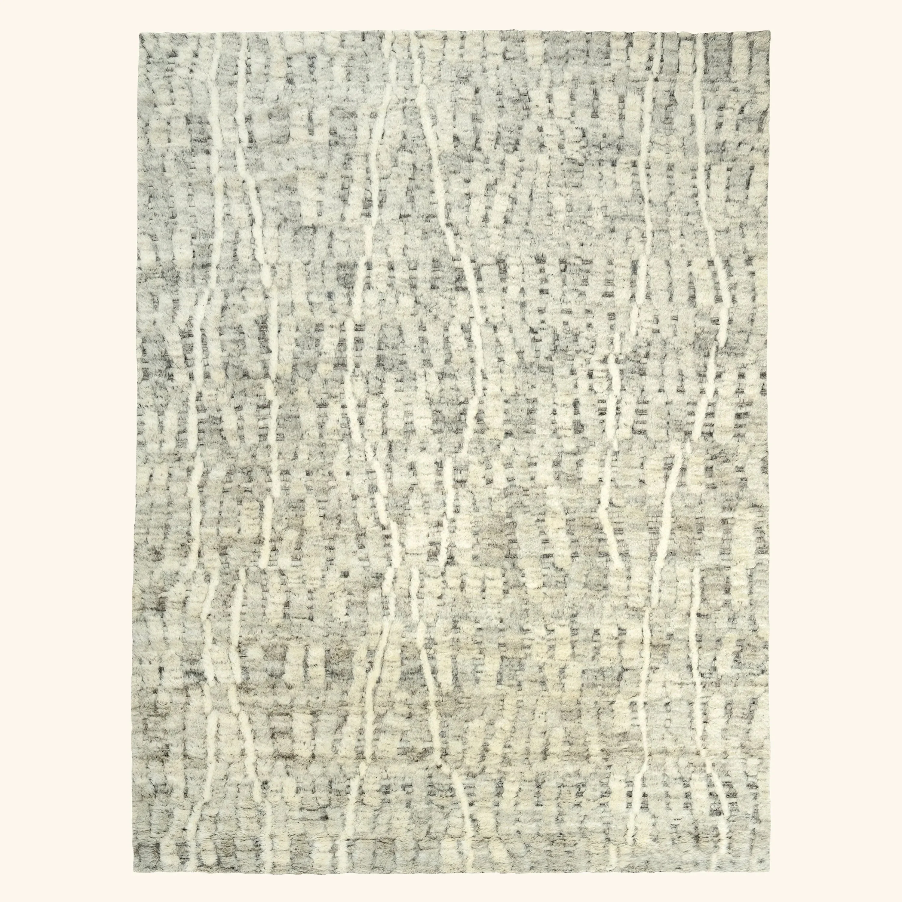Cream Moroccan Wool Rug - 9' x 12'