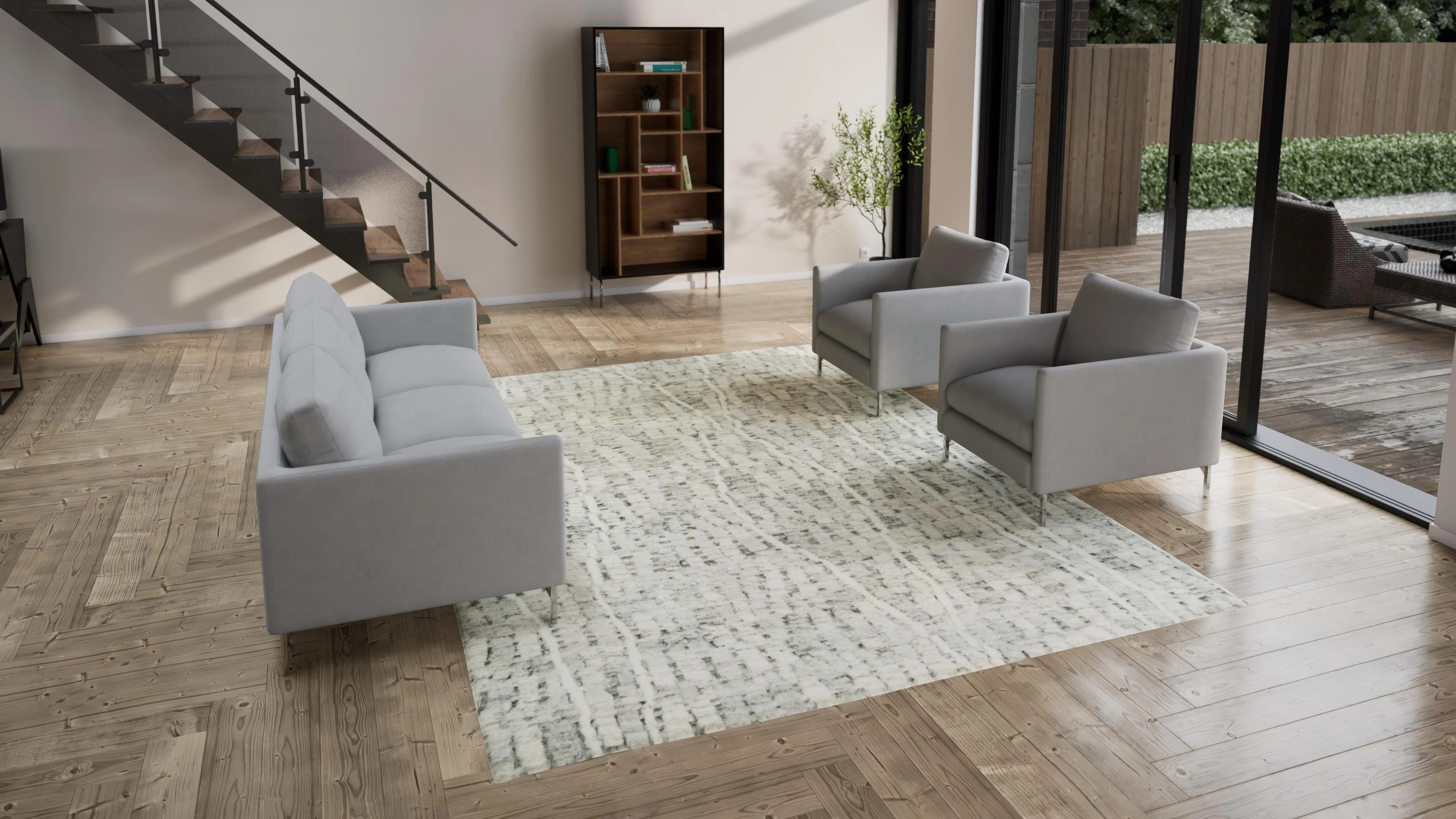 Cream Moroccan Wool Rug - 9' x 12' - Image 3