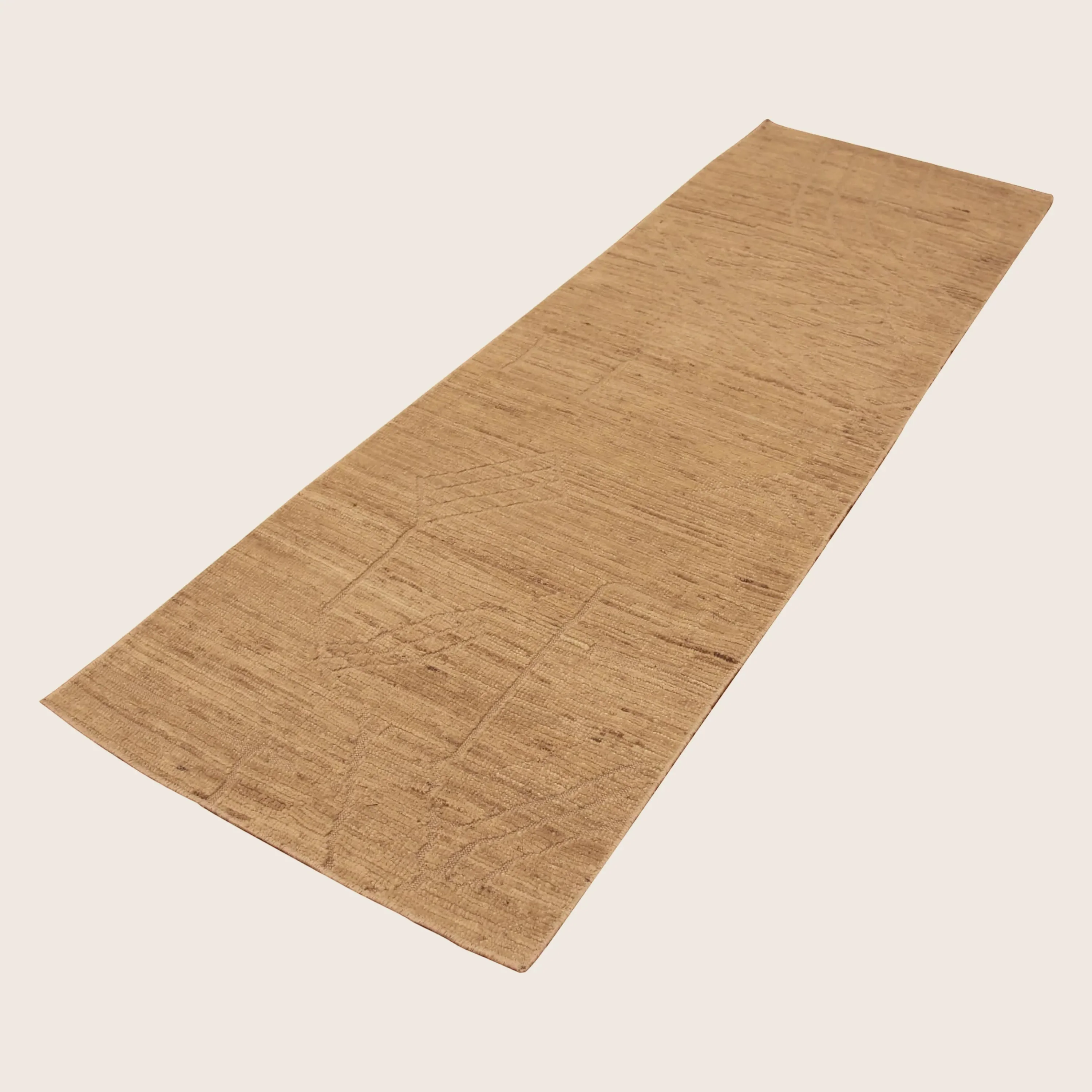 Brown Moroccan Wool Runner - 2'11" x 8'5" - Image 2