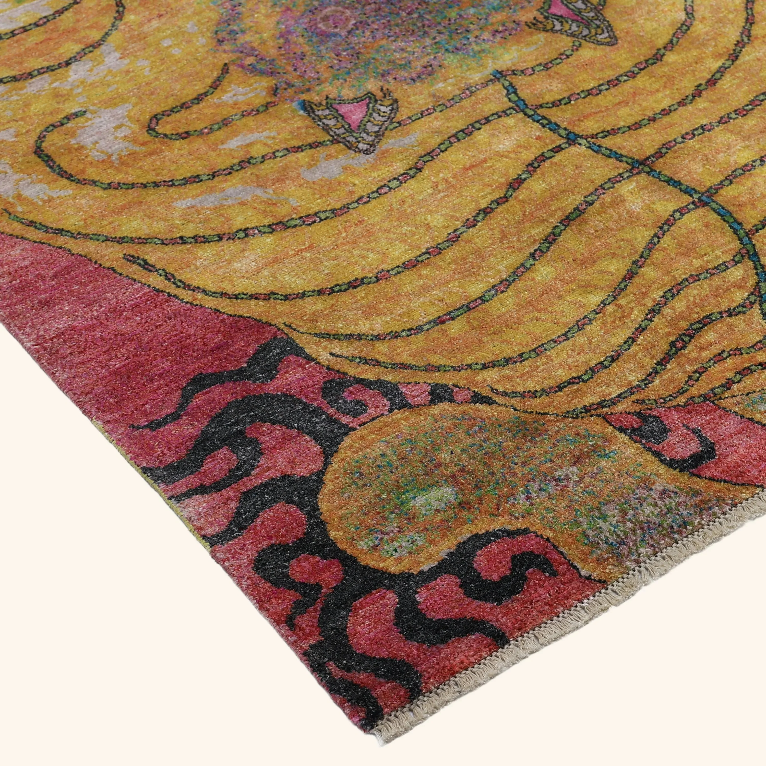 Mulitcolored Alchemy Contemporary Wool Rug - 4'1" x 5'3" - Image 2