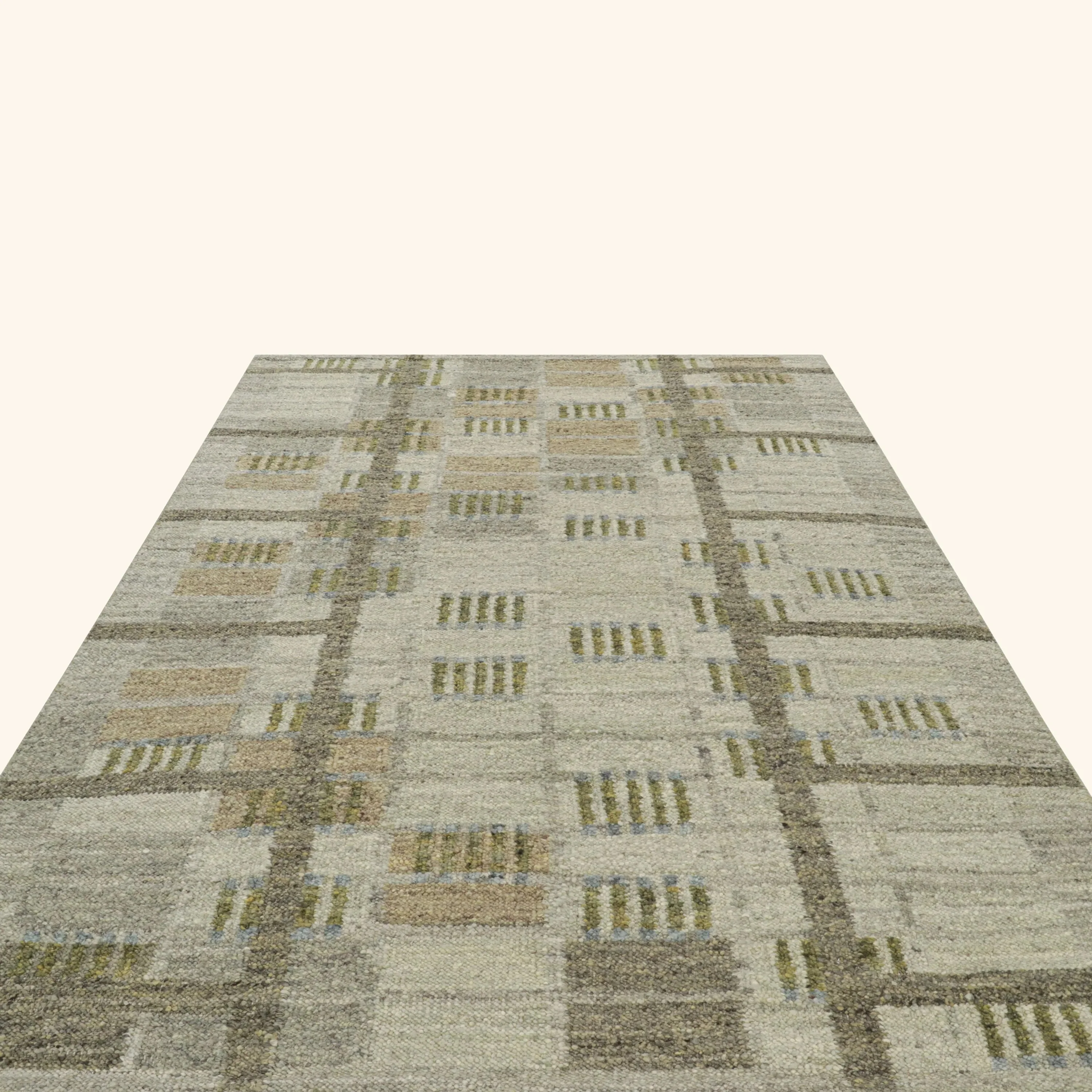 Multicolored Swedish Inspired Flatweave Wool Rug - 7'9" x 10'1" - Image 5