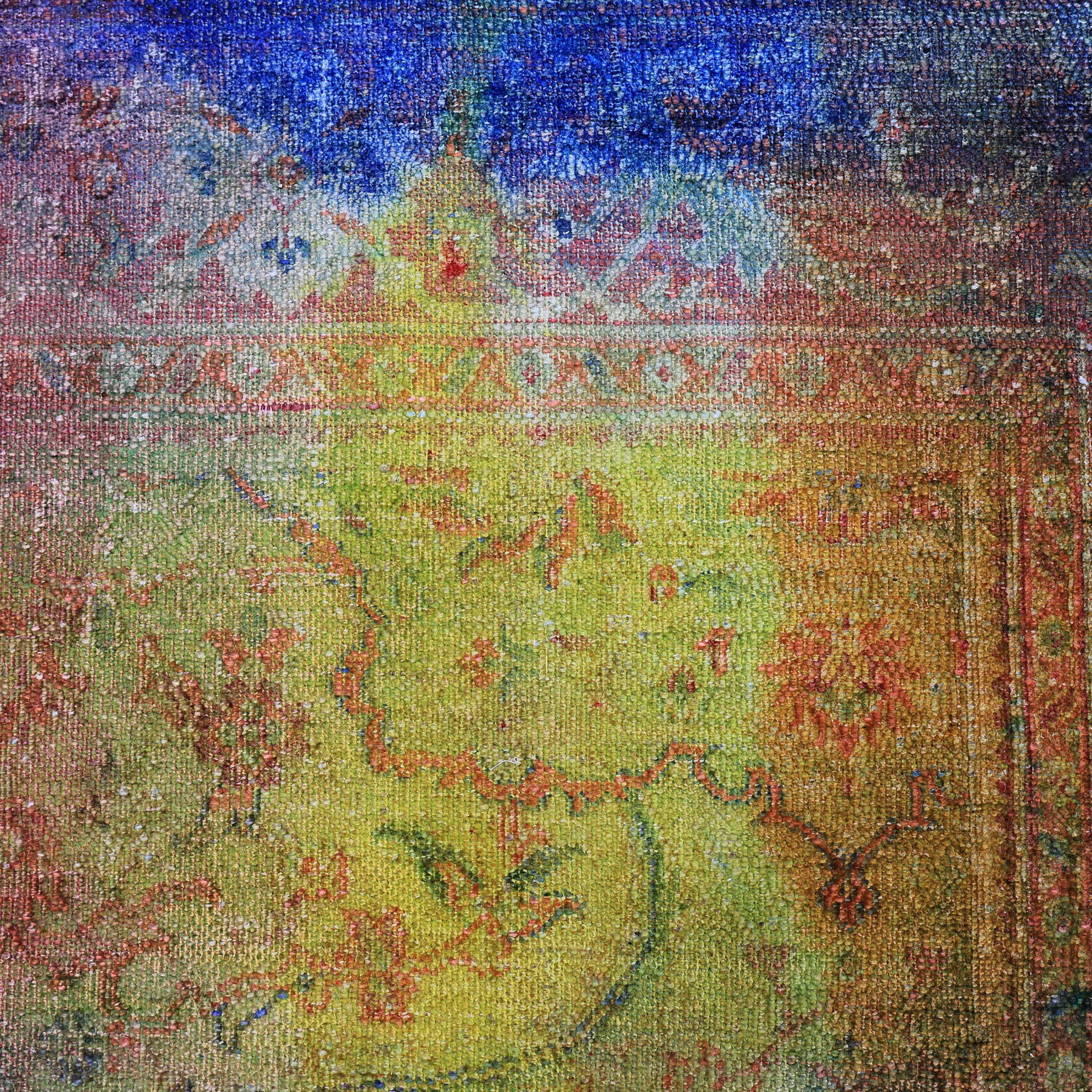 Multicolored Alchemy Traditional Silk Rug - 7'10" x 11' - Image 5