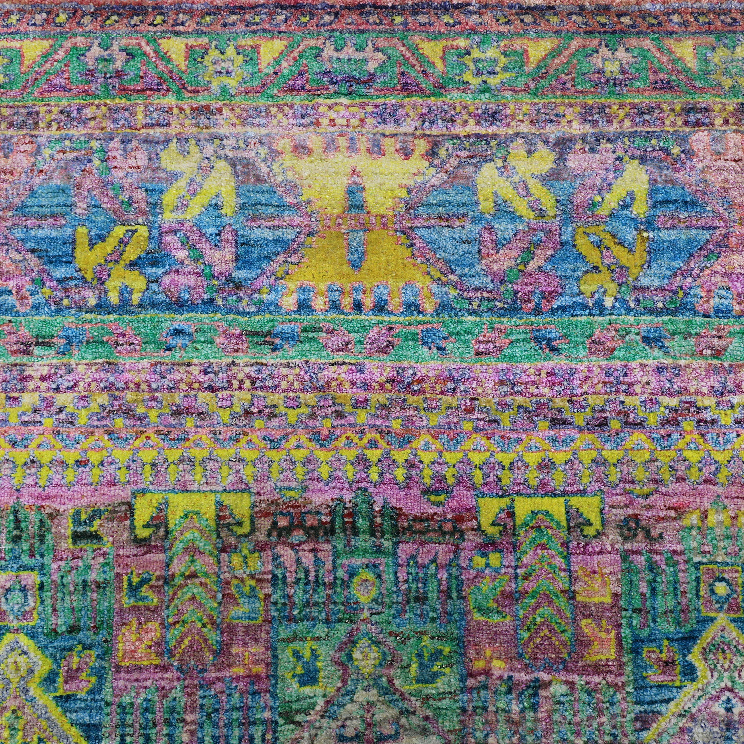 Multicolored Alchemy Traditional Silk Rug - 7'11" x 10'9" - Image 5