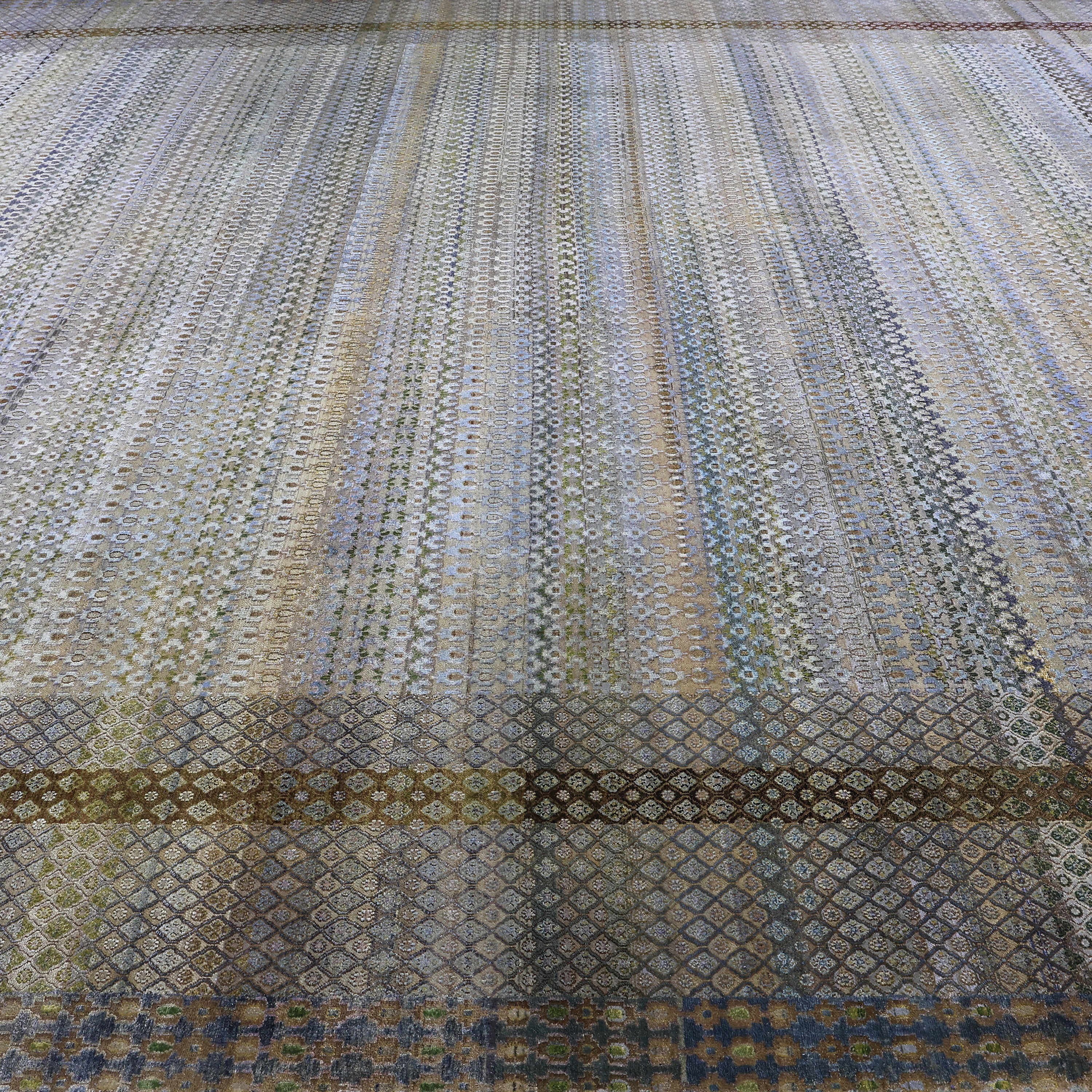 Multicolored Alchemy Traditional  Silk Wool Blend Rug - 15'10" x 20'4" - Image 7