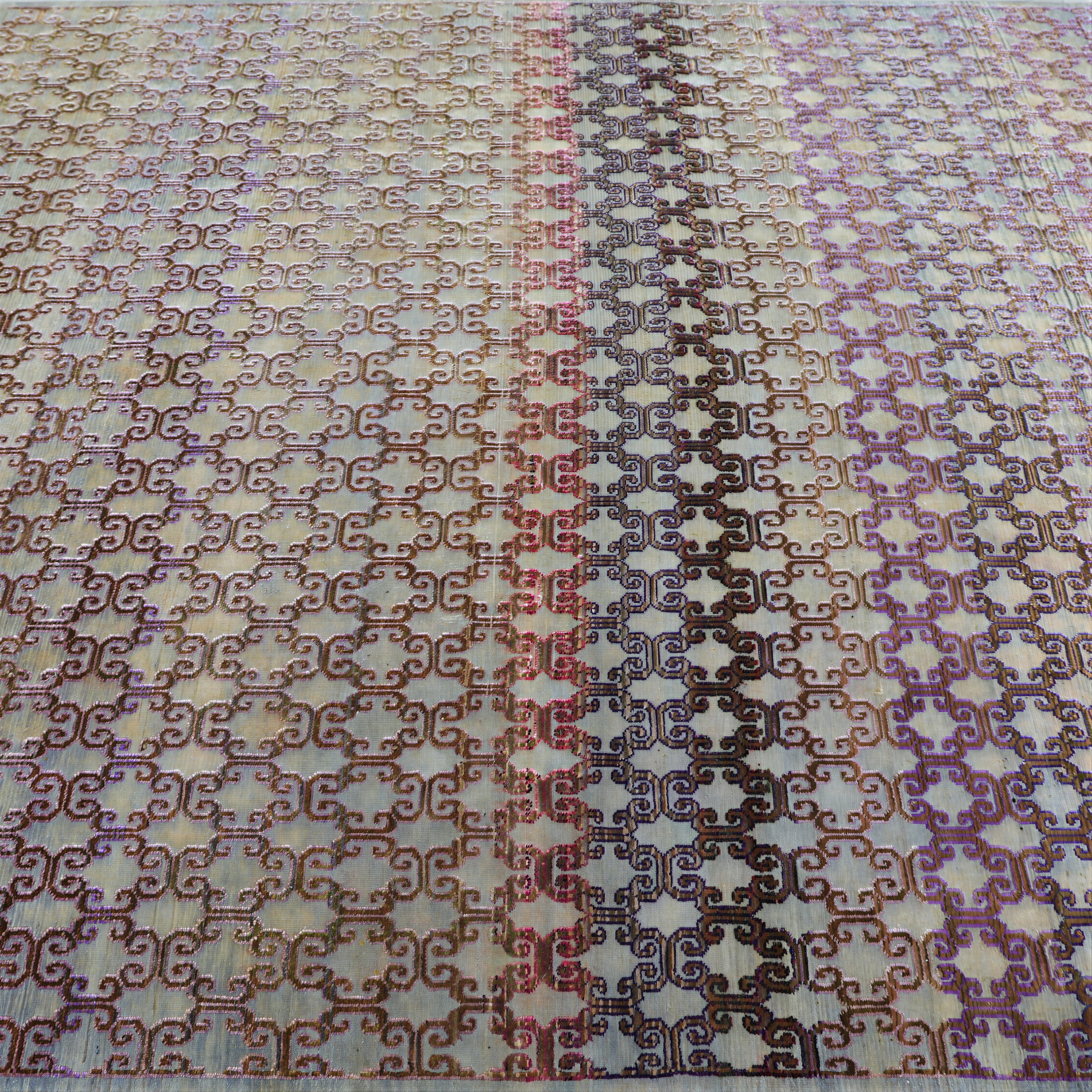 Multicolored Alchemy Traditional Silk Wool Blend Rug - 6' x 9'1" - Image 6