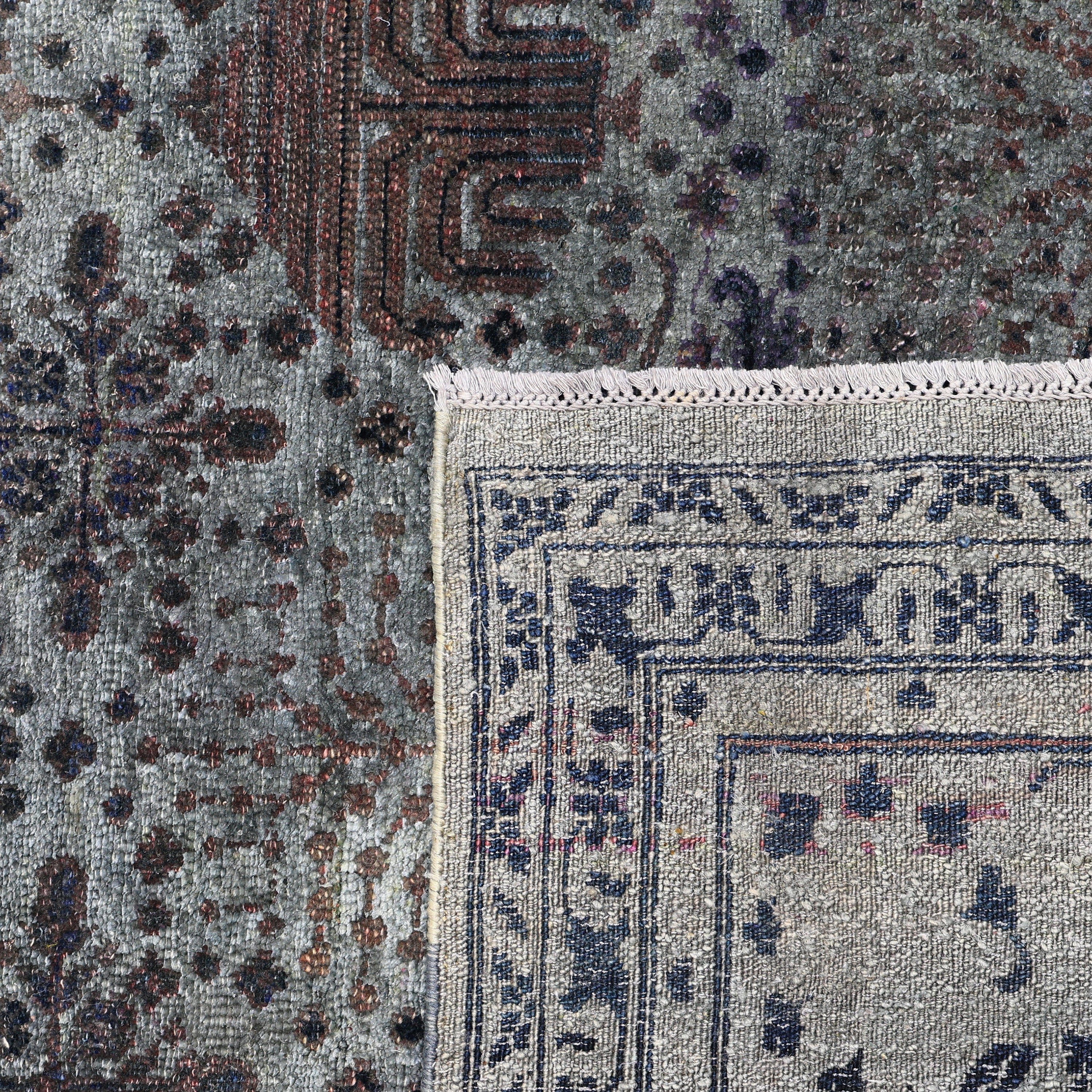 Multicolored Alchemy Traditional Silk Wool Blend Rug - 8'11" x 11'9" - Image 7