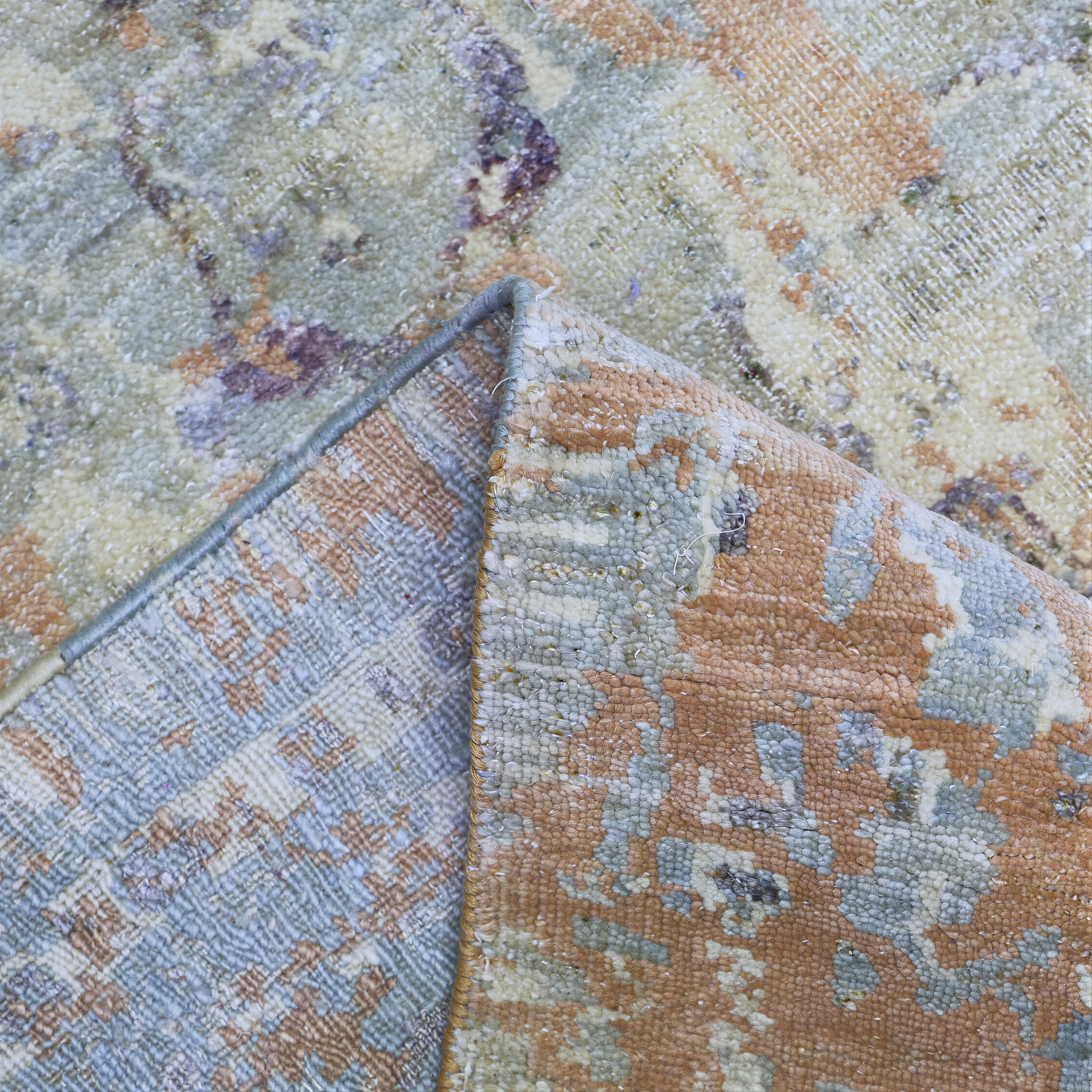 Multicolored Alchemy Traditional Silk Wool Blend Rug - 9' x 13'6" - Image 8
