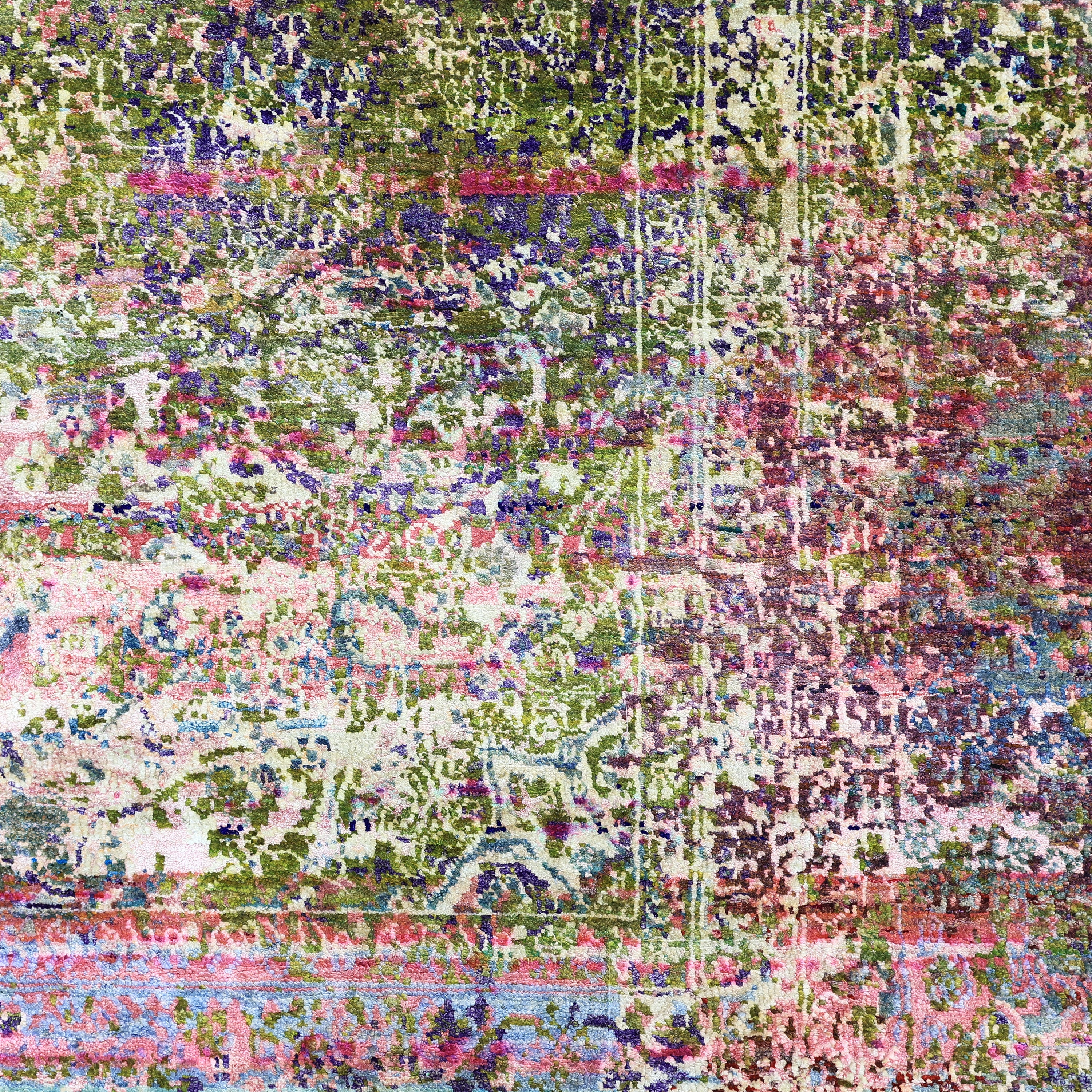 Multicolored Alchemy Transitional Silk Rug - 8'10" x 12'3" - Image 4