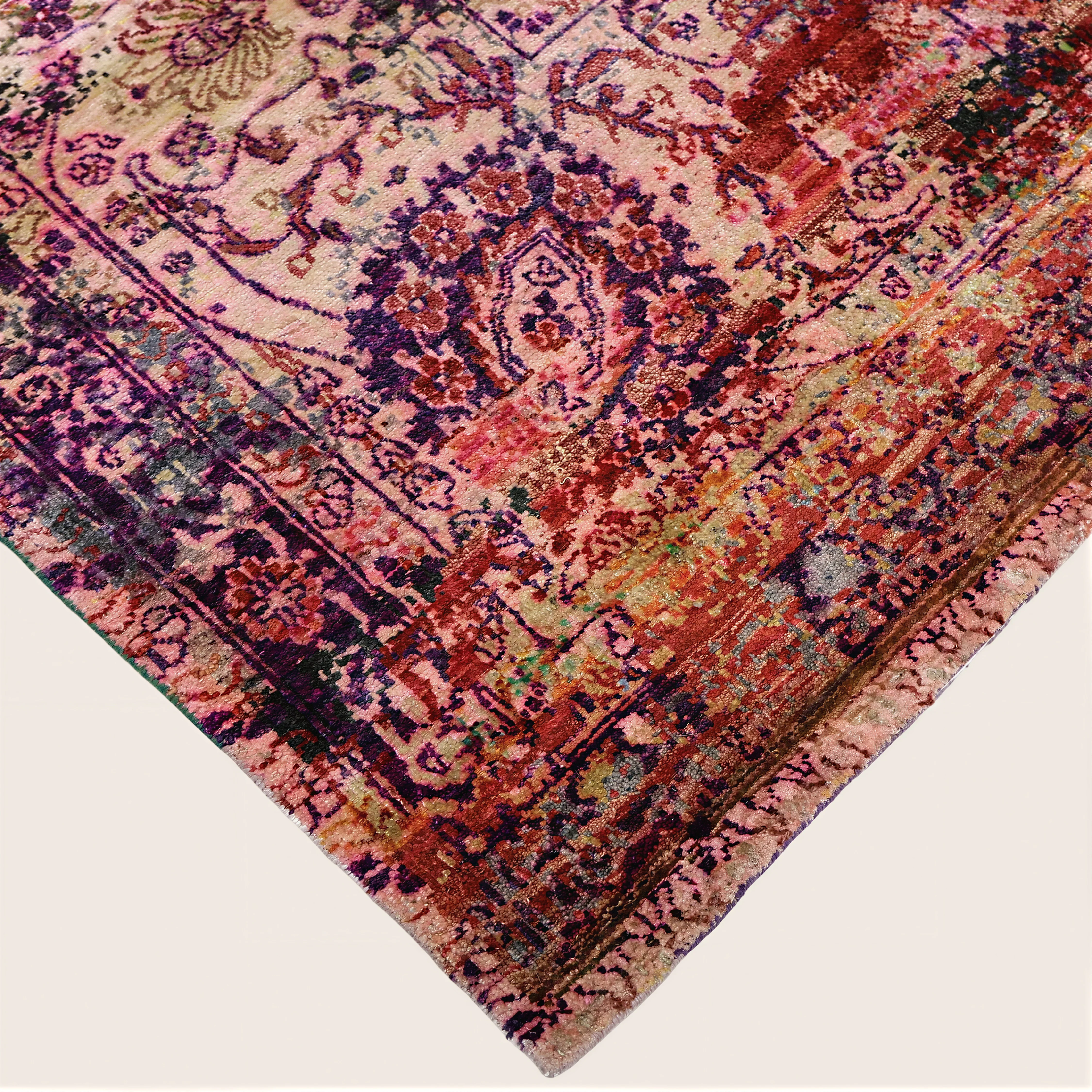 Multicolored Alchemy Transitional Silk Wool Blend Rug - 9'8" x 13'9" - Image 7