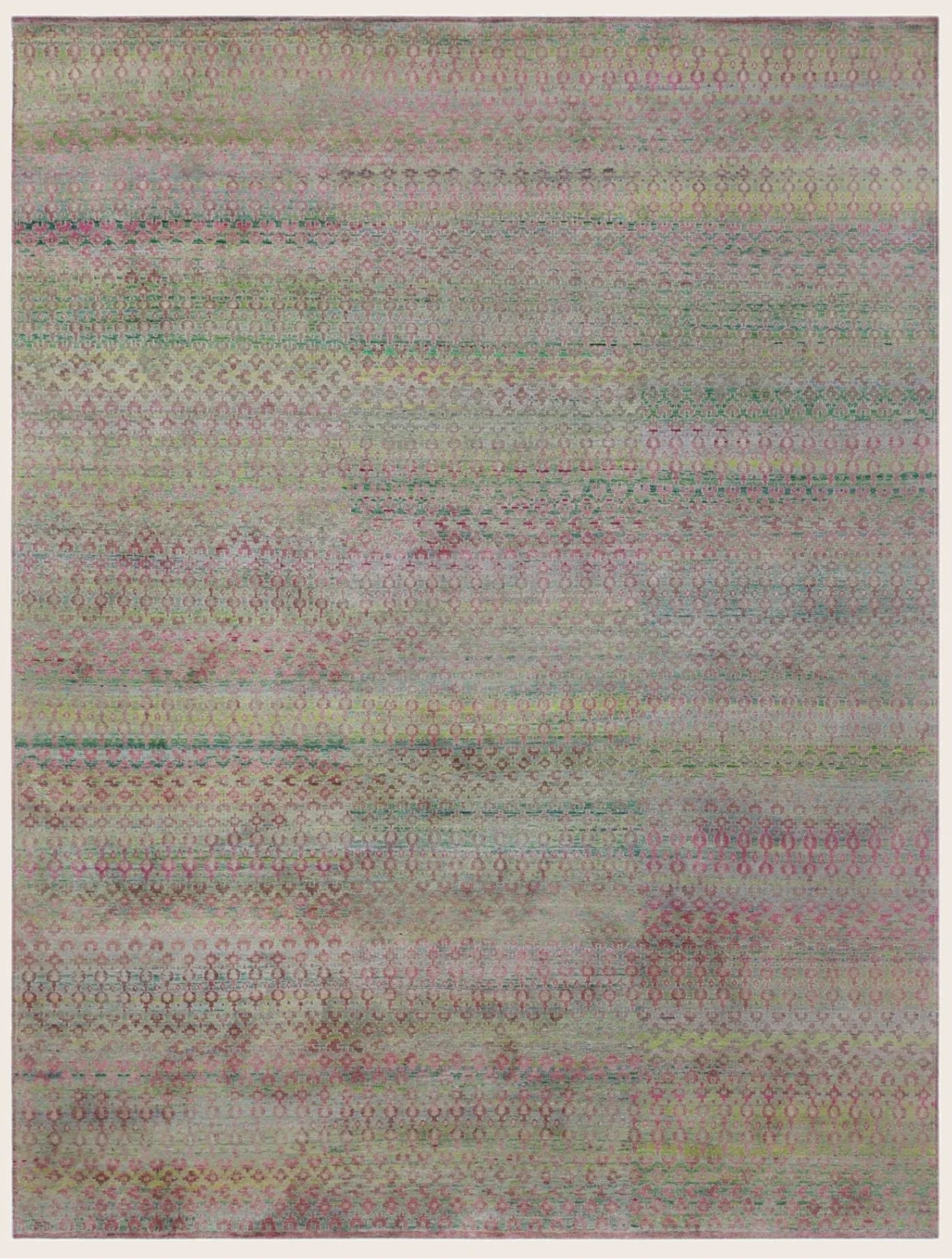 Multicolored Aura Transitional Saree Silk Rug - Image 11